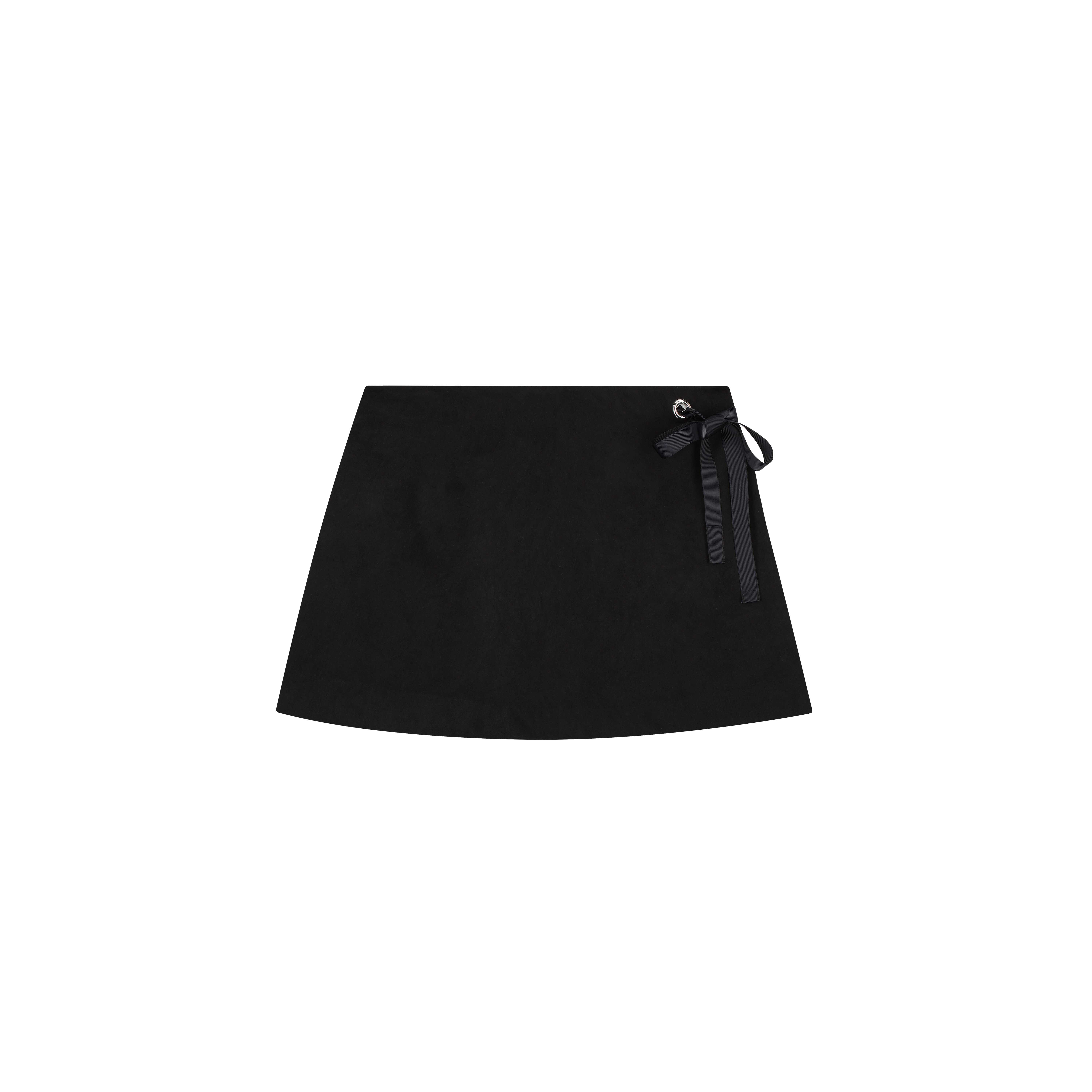 Ava Suede Skirt (Black)