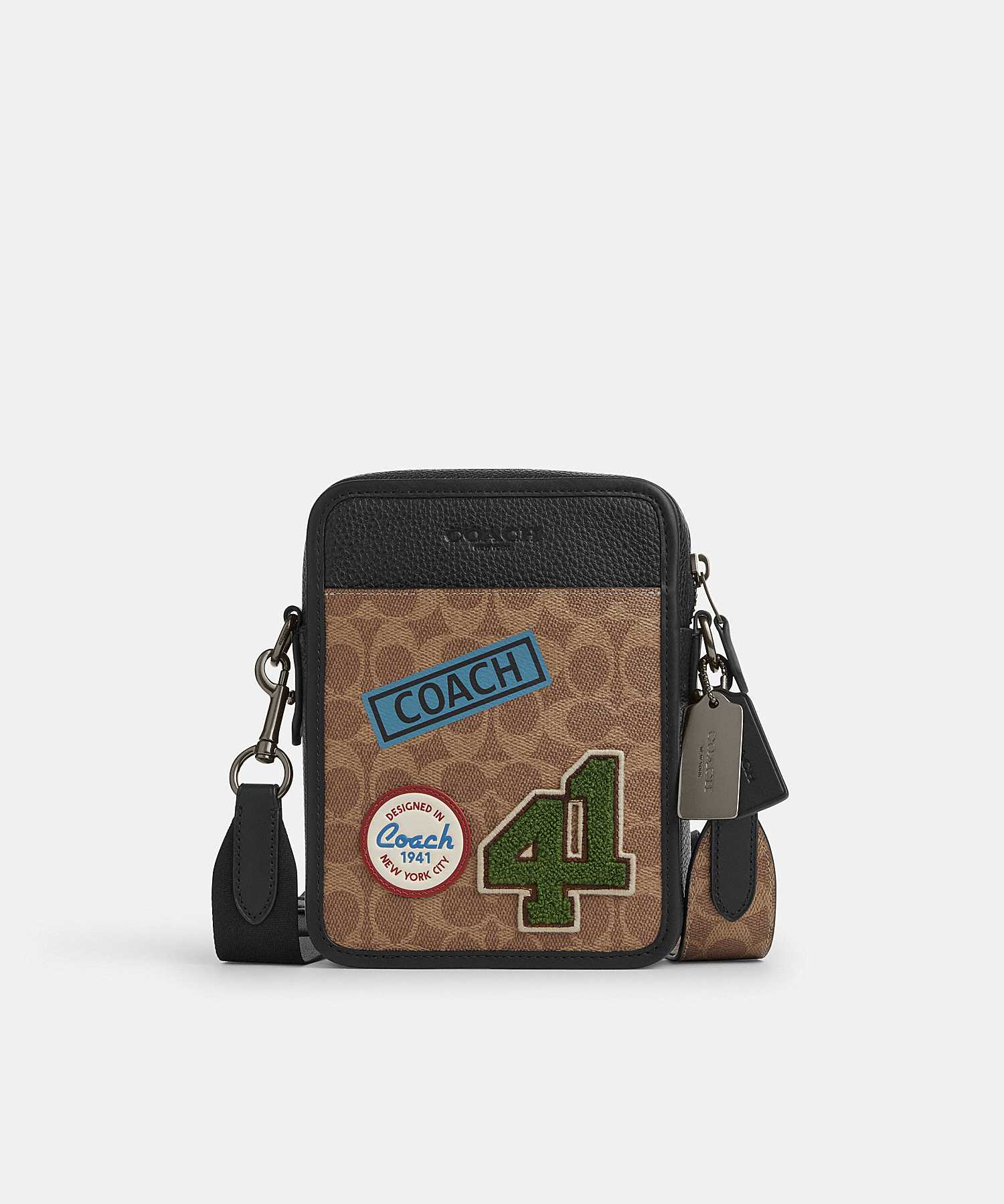 COACH SULLIVAN CROSSBODY IN SIGNATURE CANVAS WITH PATCHES CY895 QBTAM