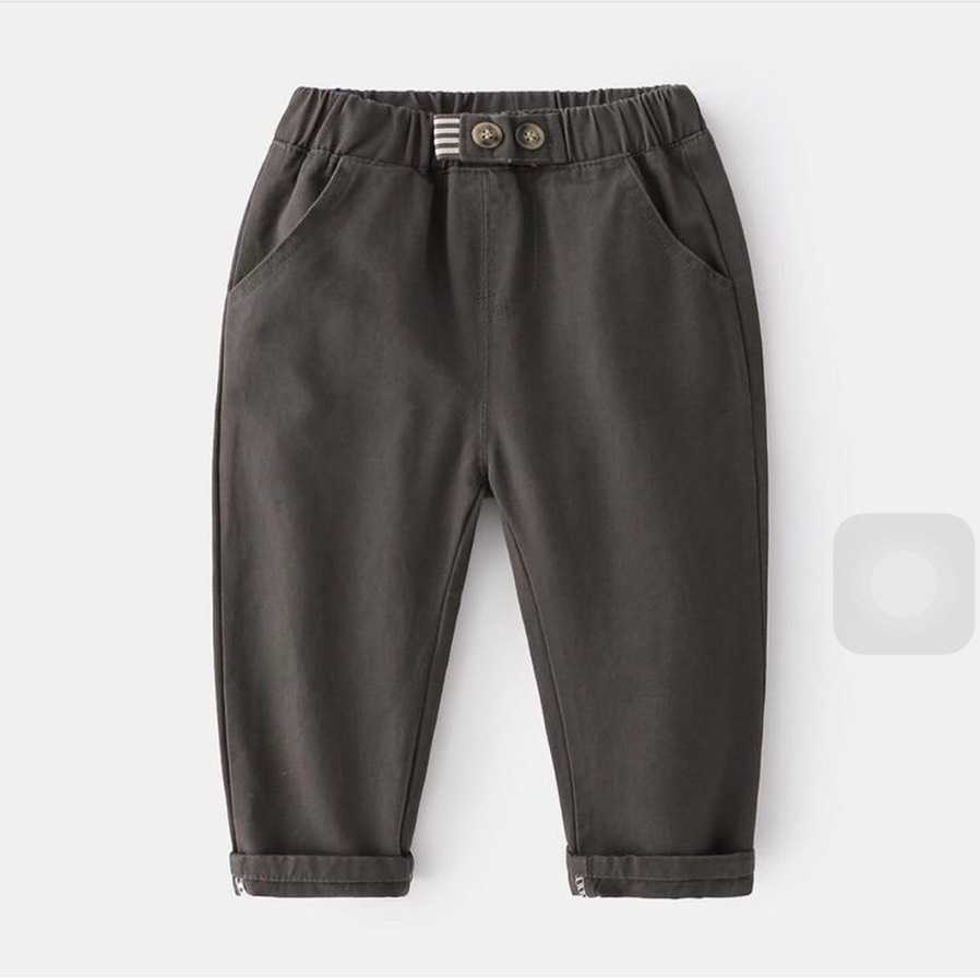 กางเกงขายาว แถบลายน้ำตาล - Size110