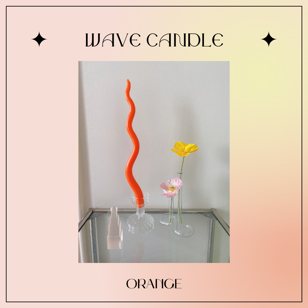 Wave Candle - Orange
