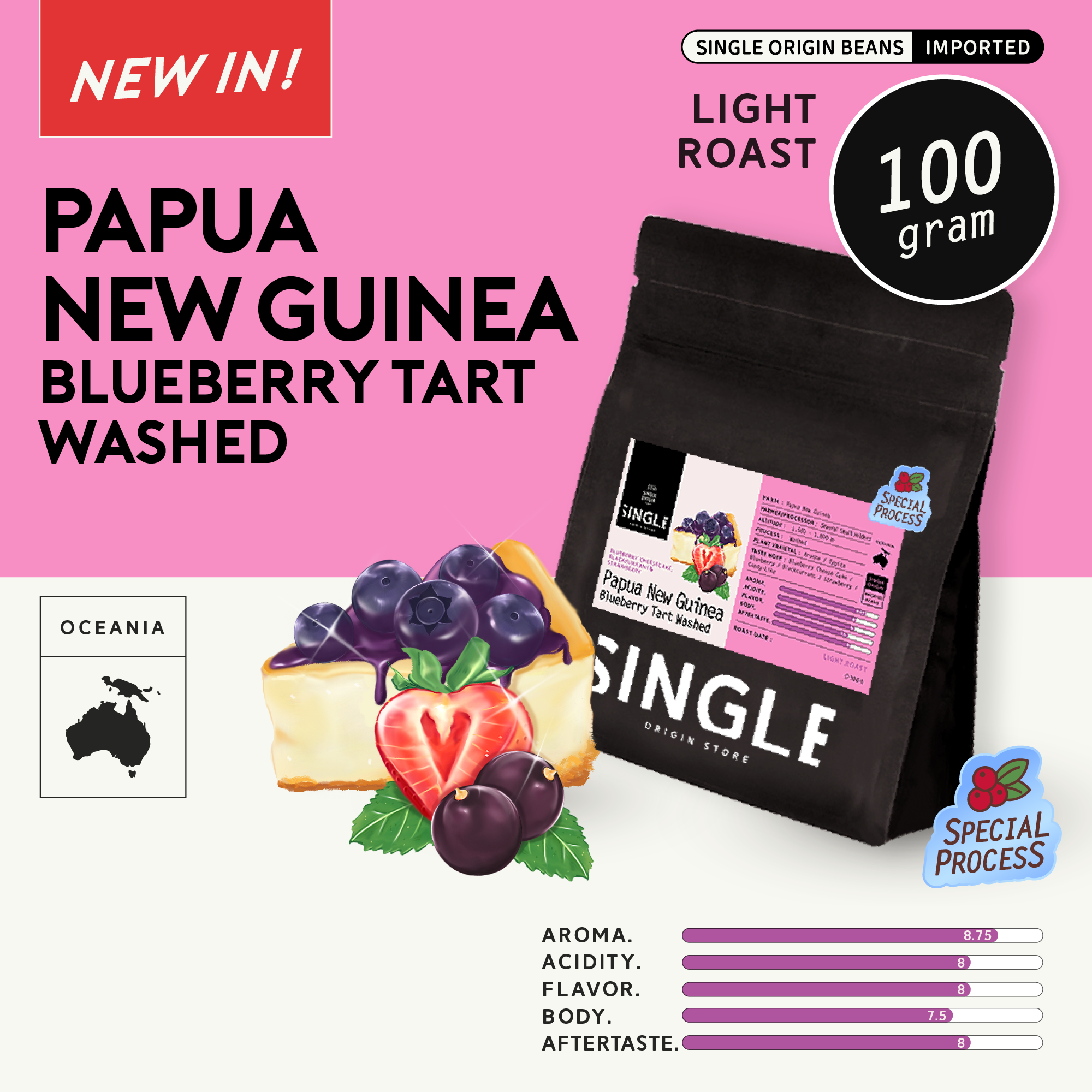 Papua New Guinea Blueberry Washed