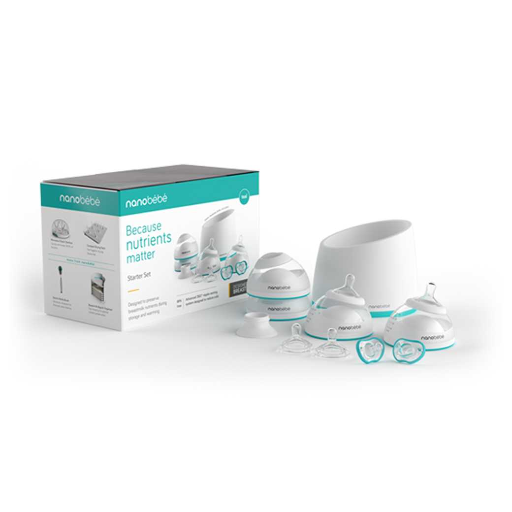 Nanobebe - Starter Set - Teal ชุดเซ็ตขวดนมเสมือนนมแม่