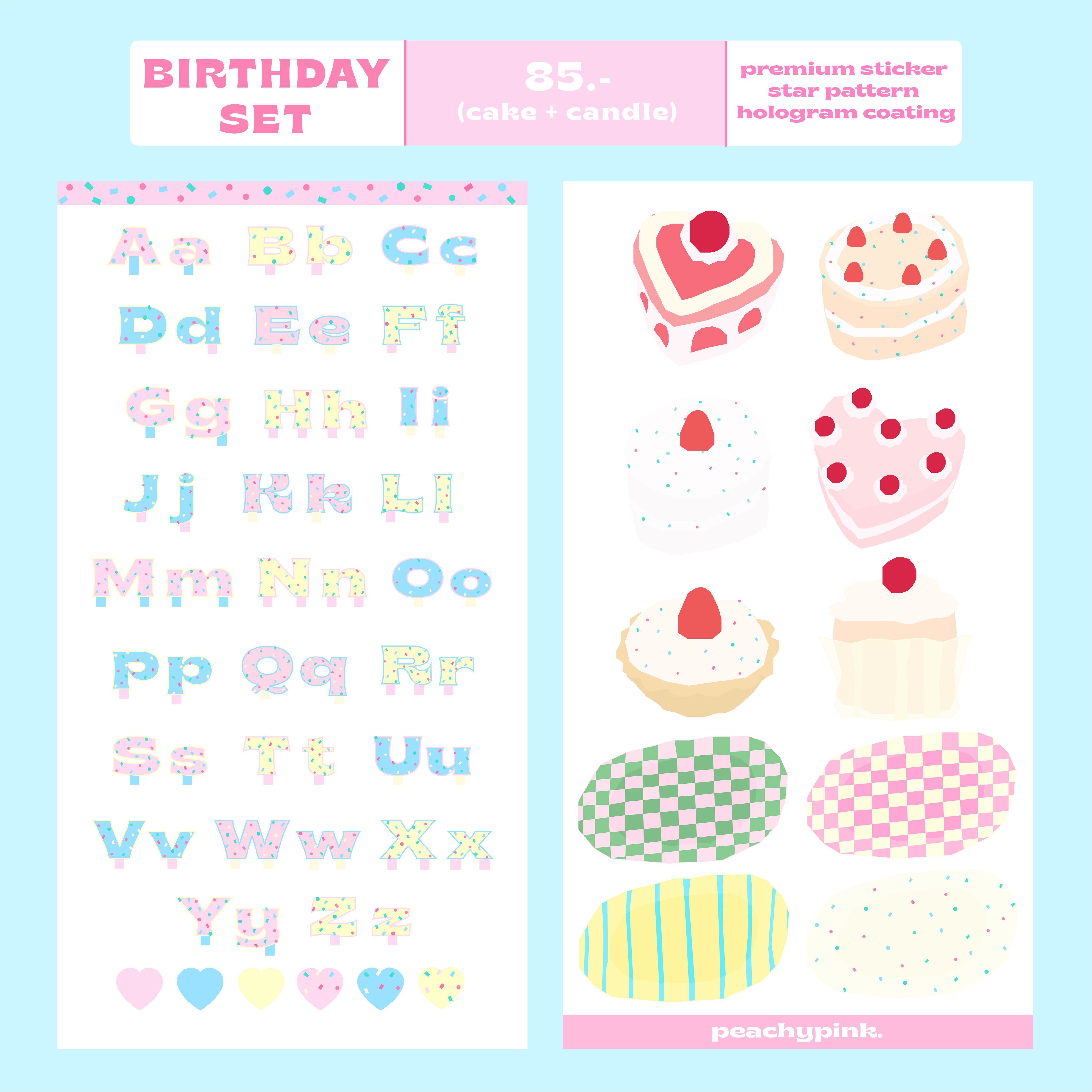 birthday set sticker