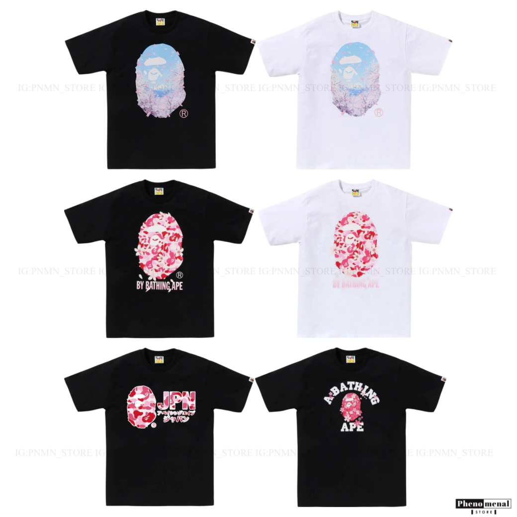 เสื้อยืด BAPE SummerSAKURACOLLECTION ของแท้ พร้อมส่ง