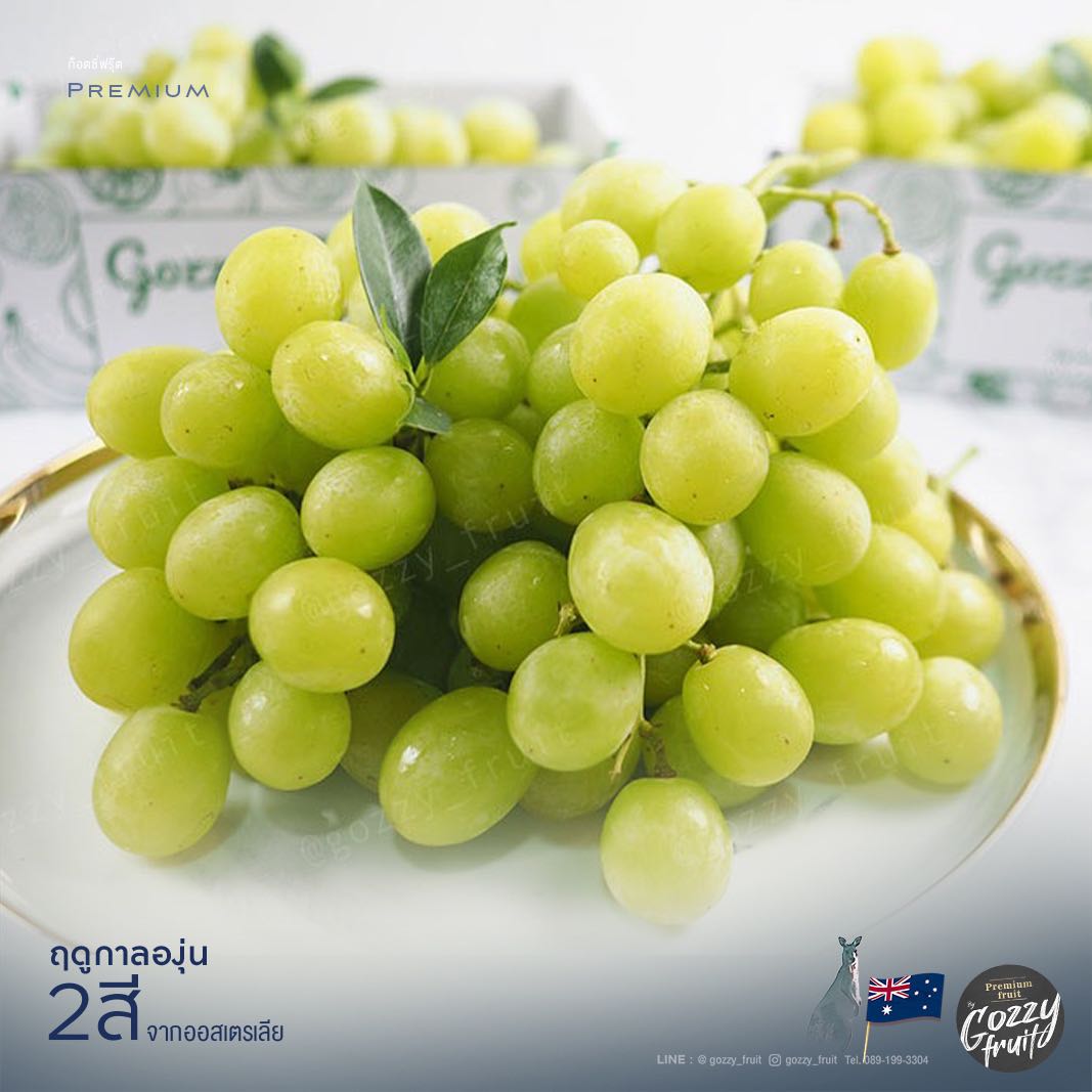 องุ่นเขียวไร้เมล็ดออสเตรเลีย