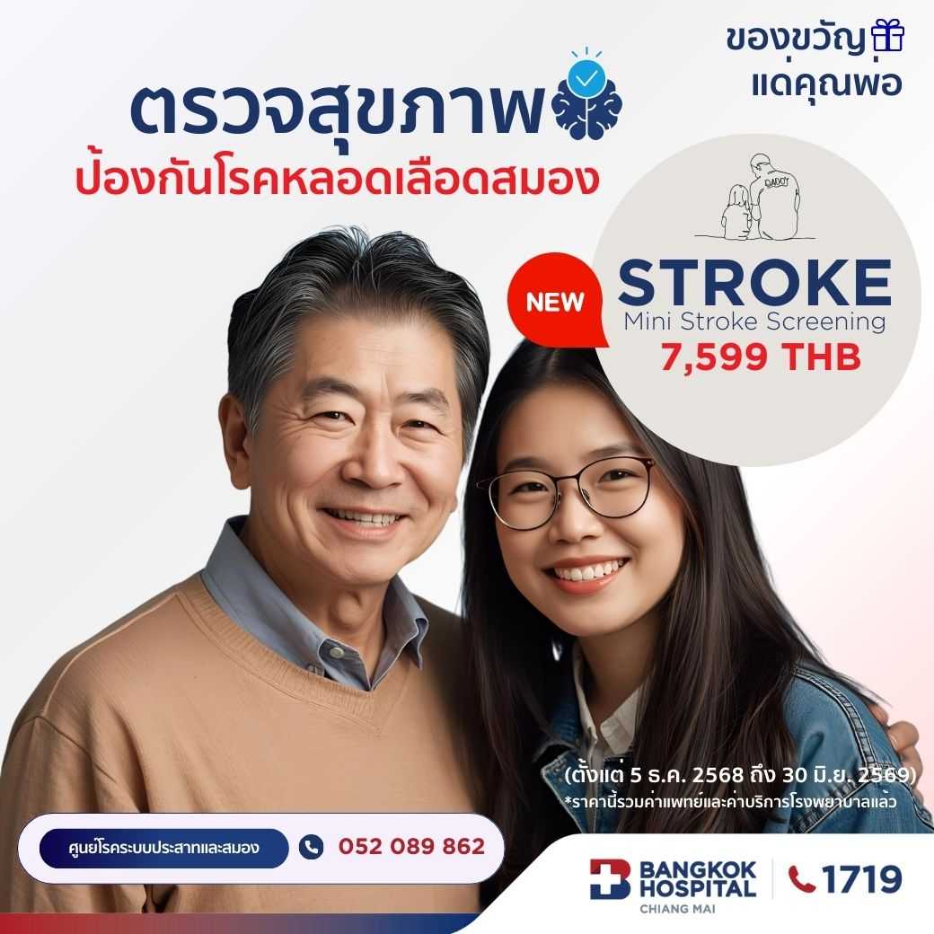 โปรแกรมตรวจสุขภาพระบบประสาทและหลอดเลือดสมอง Stroke Risk Screening Mini