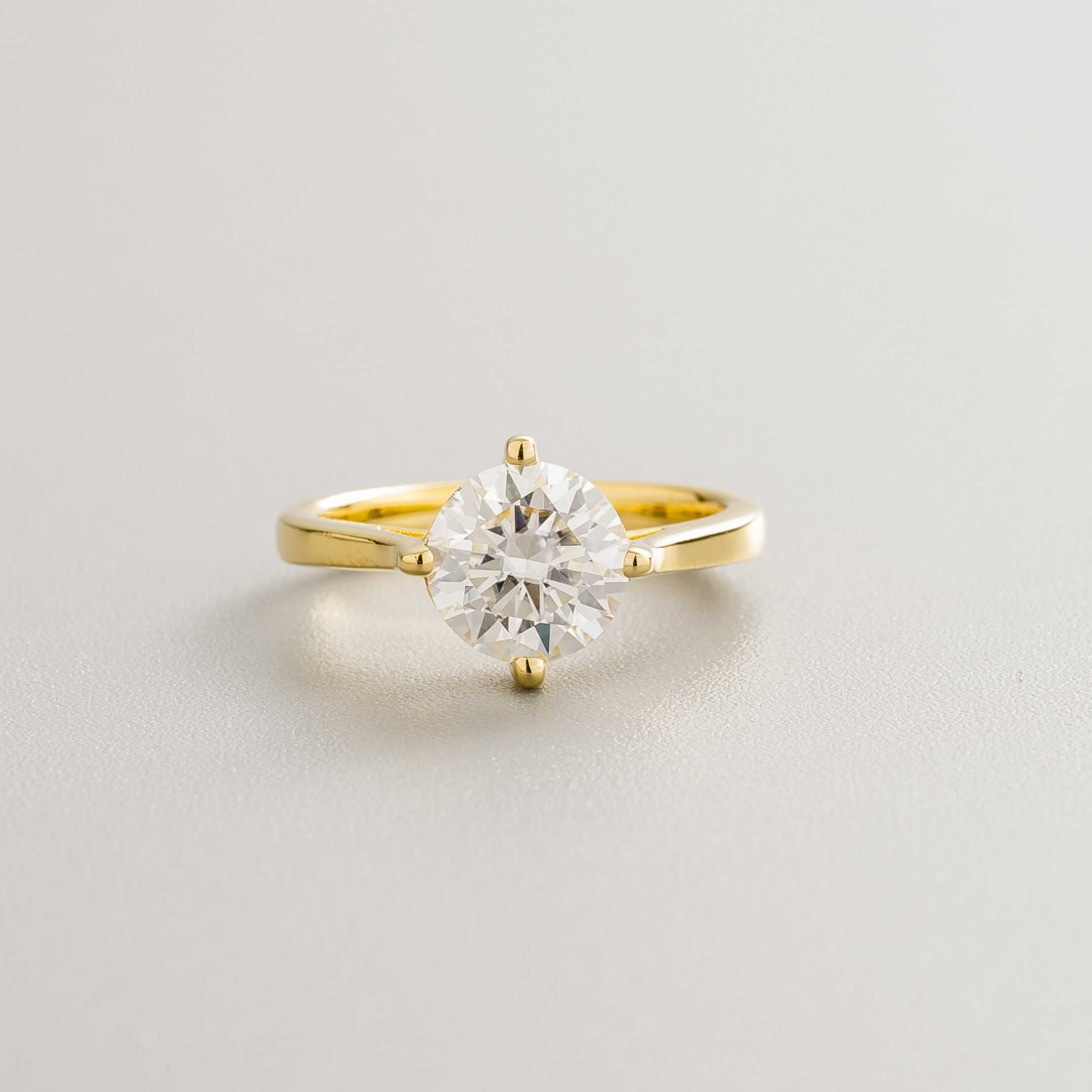 Gold Solitaire Ring