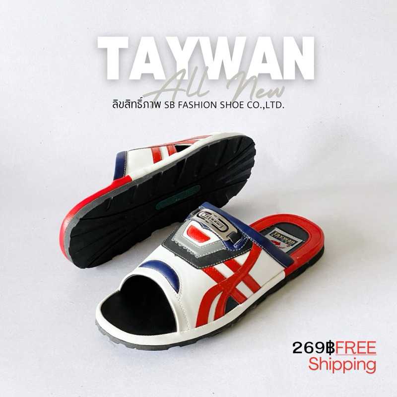 พื้นบาง Taywan 736 Oni สีแดง รองเท้าแตะ ผู้ชาย  Size 40-45