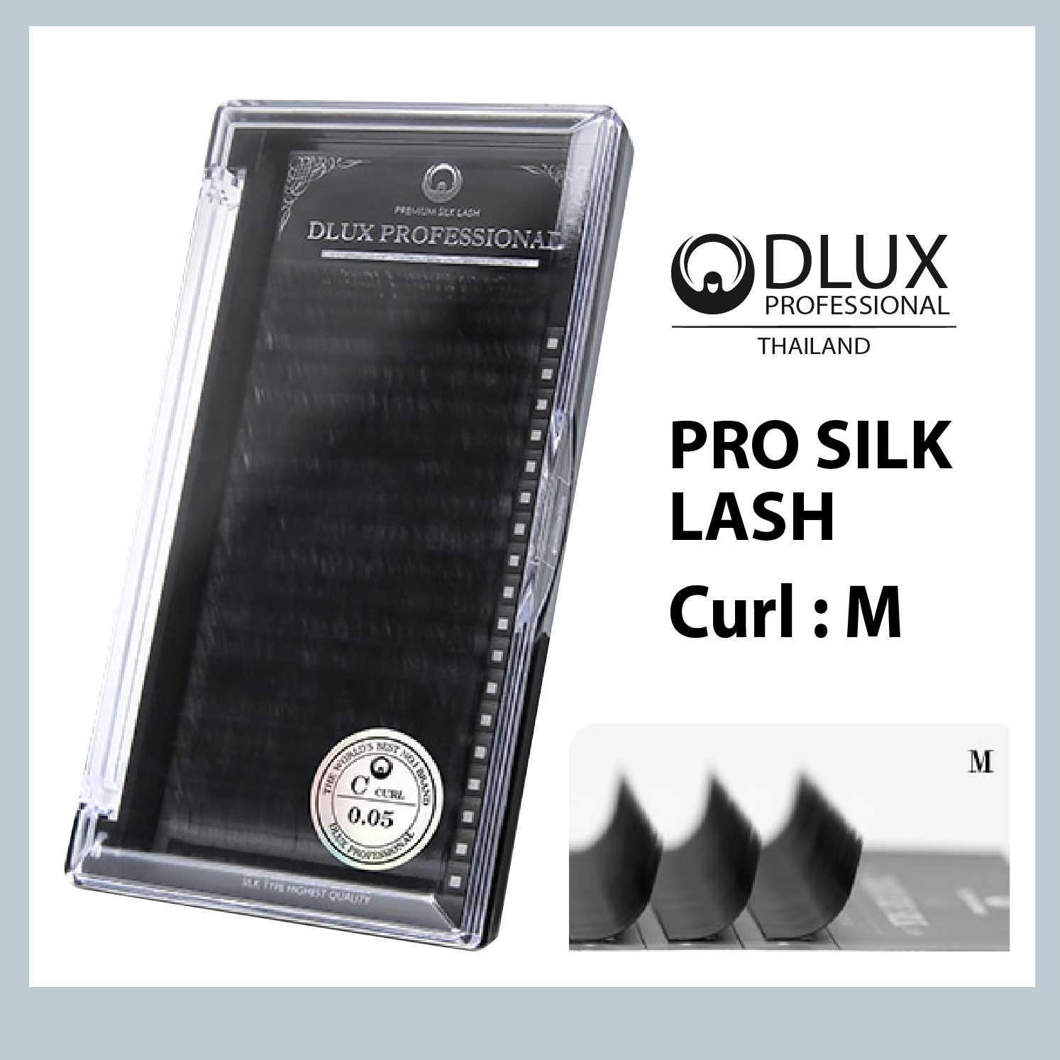 PRO SILK LASH Curl :M  0.07 แยกไซส์ 7-14 mm