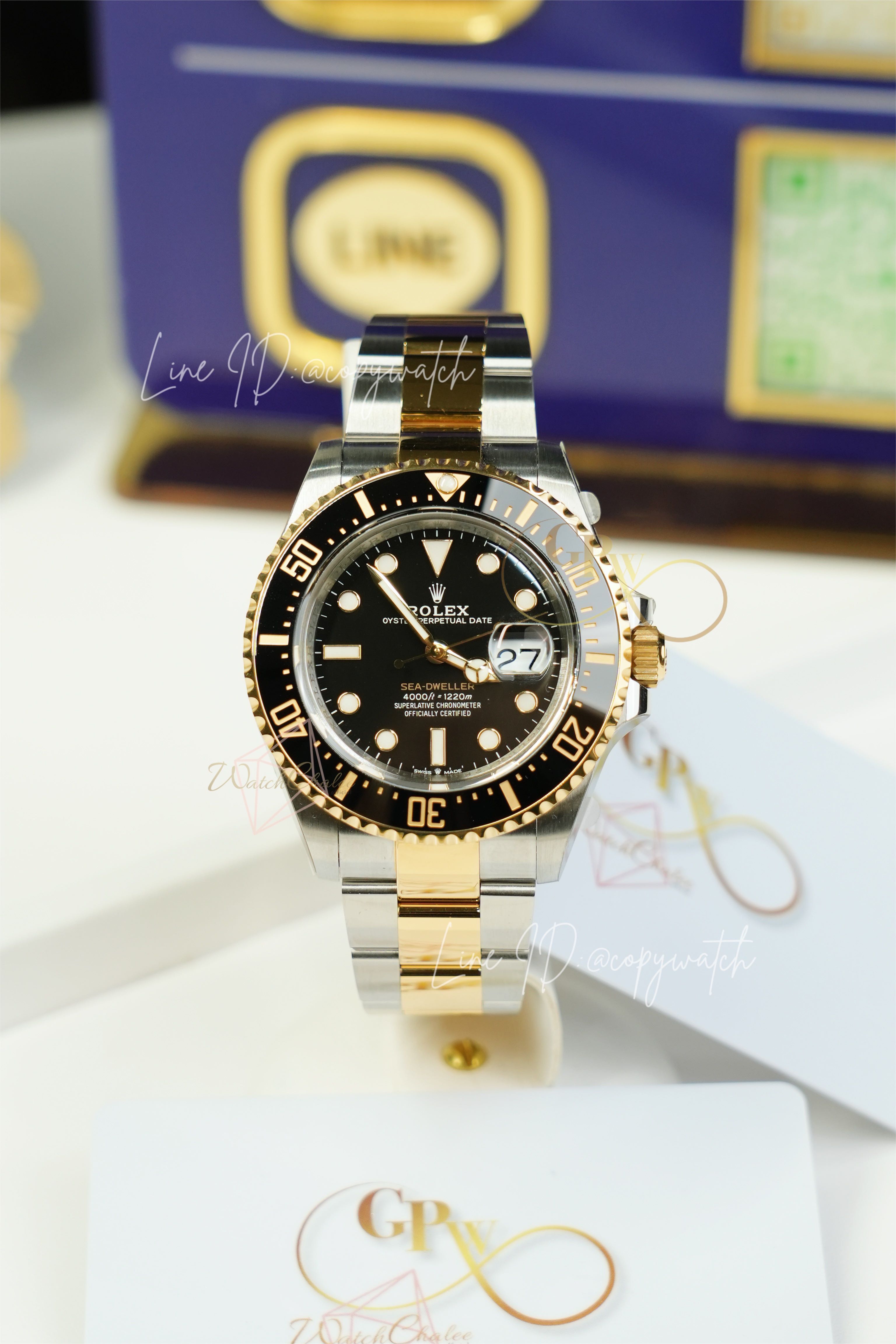 Rolex Sea Dweller 43MM. (Two tone) Steel Bezel Ceramic