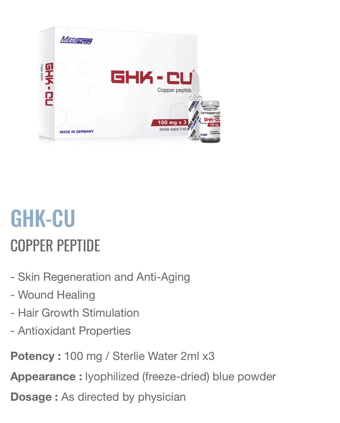 GHK-Cu 100 mg 3 vials Meditech