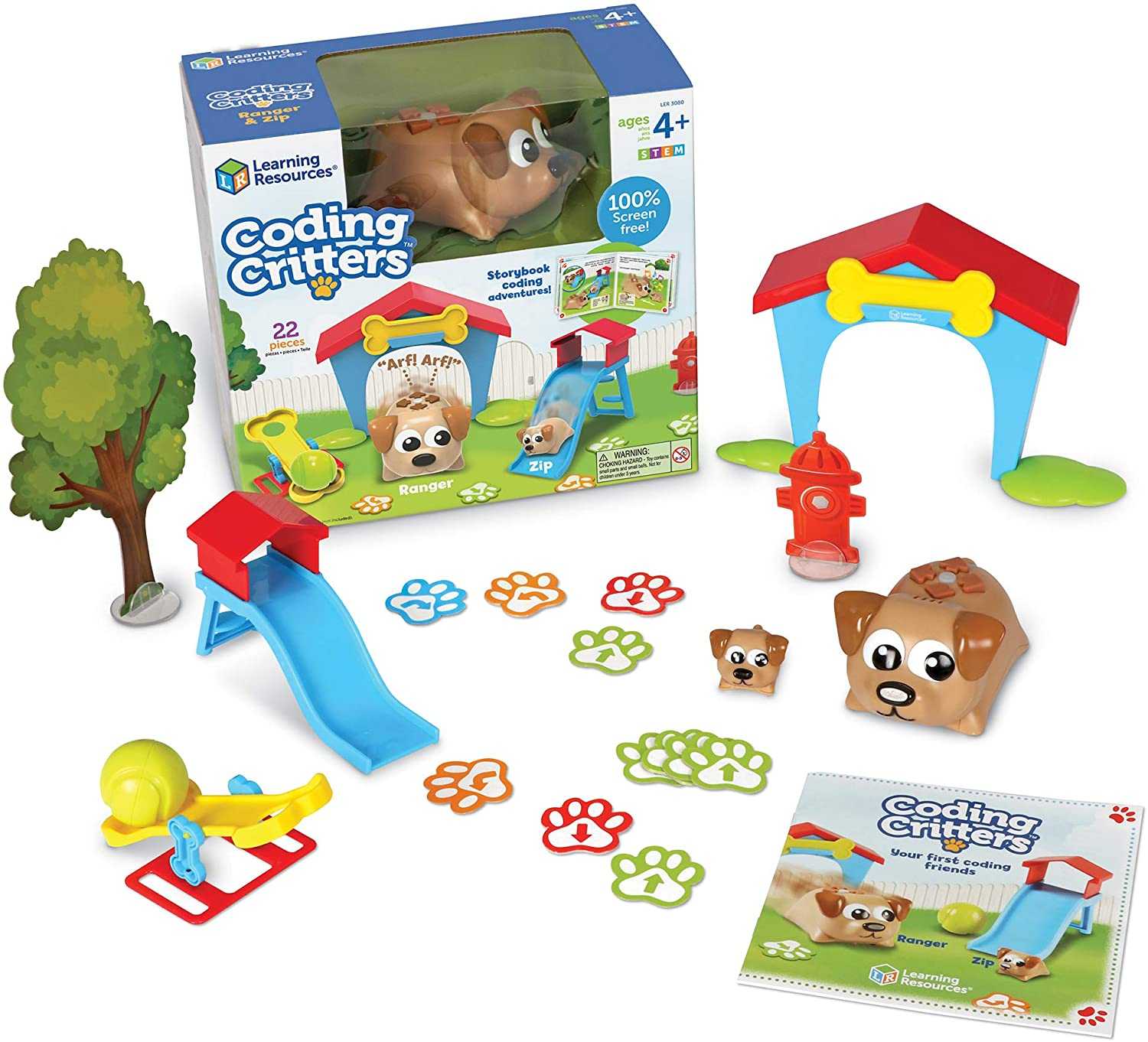 Learning Resources, Coding Critters: Ranger & Zip, STEM โค้ดดิ้งกิจกรรมน้องหมา ของเล่นเด็ก 4 ปี+