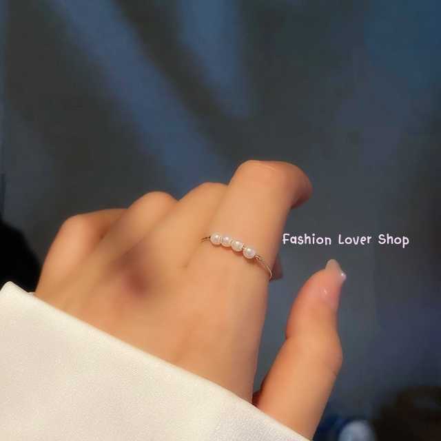 แหวนมุกมินิมอล 💍 แหวนมินิมอล minimal แหวนมุกปรับขนาดได้ แหวนบางๆ แหวนมุก แหวนแฟชั่น