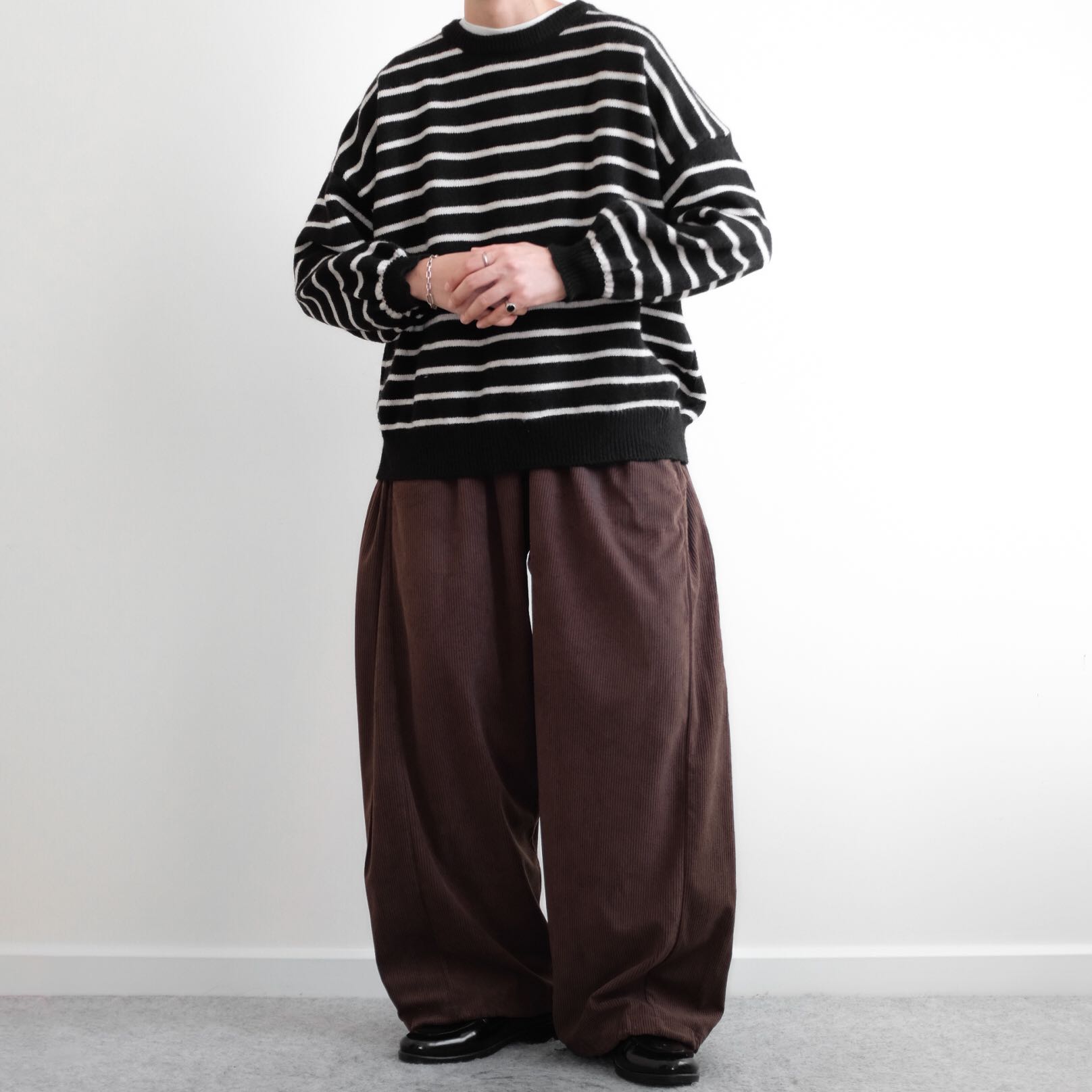 DROP • Made in Korea Relaxed Corduroy Cotton Oversized Wide Legs Pants