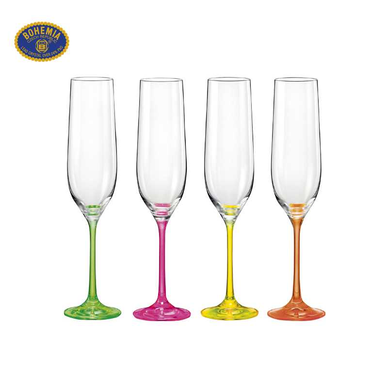 แก้วแชมเปญ Bohemia Neon Champagne 190 ml (4 สี)