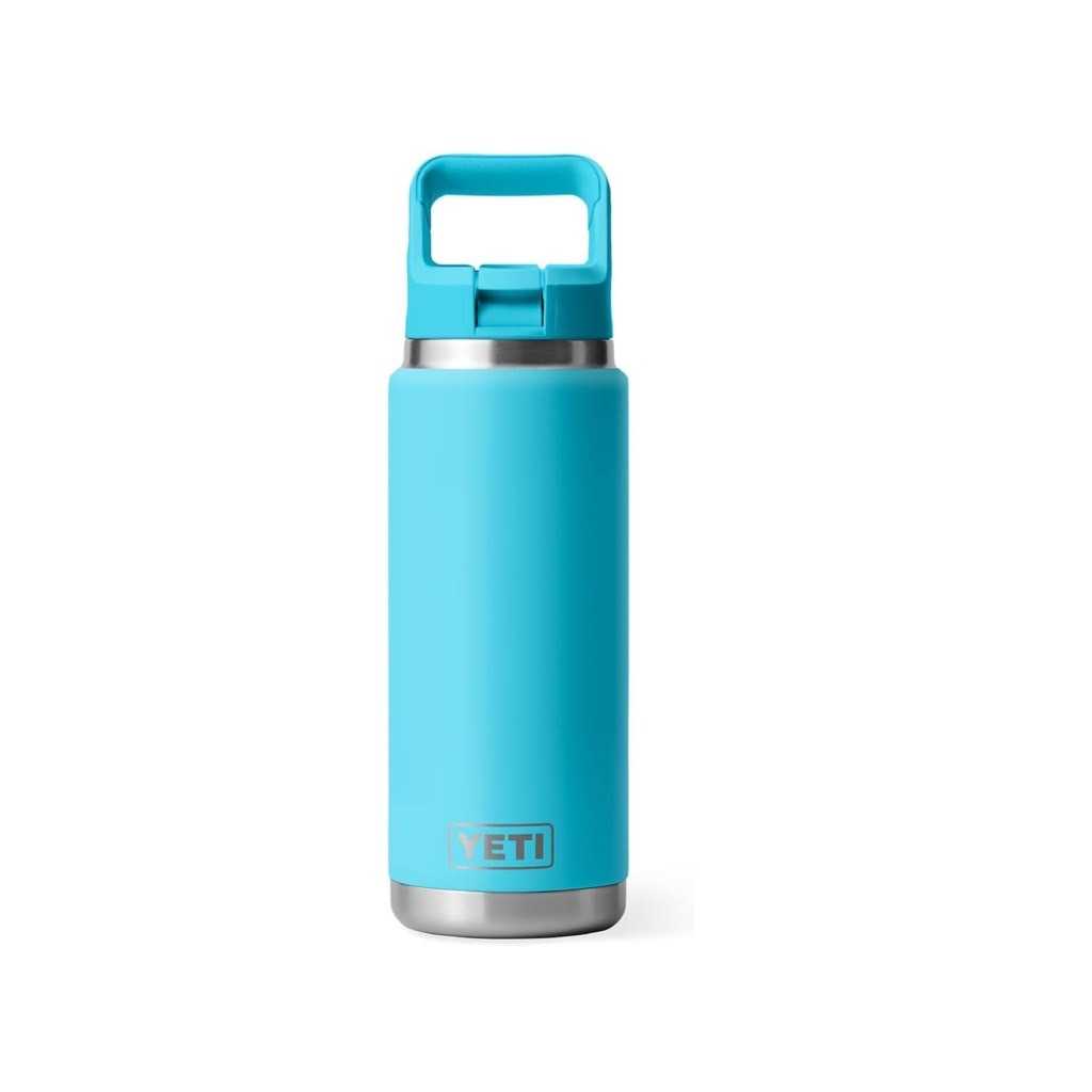 YETI กระบอกน้ำเยติ เก็บความเย็น รุ่น RAMBLER 26 OZ BOTTLE WITH STRAW CAP REEF BLUE