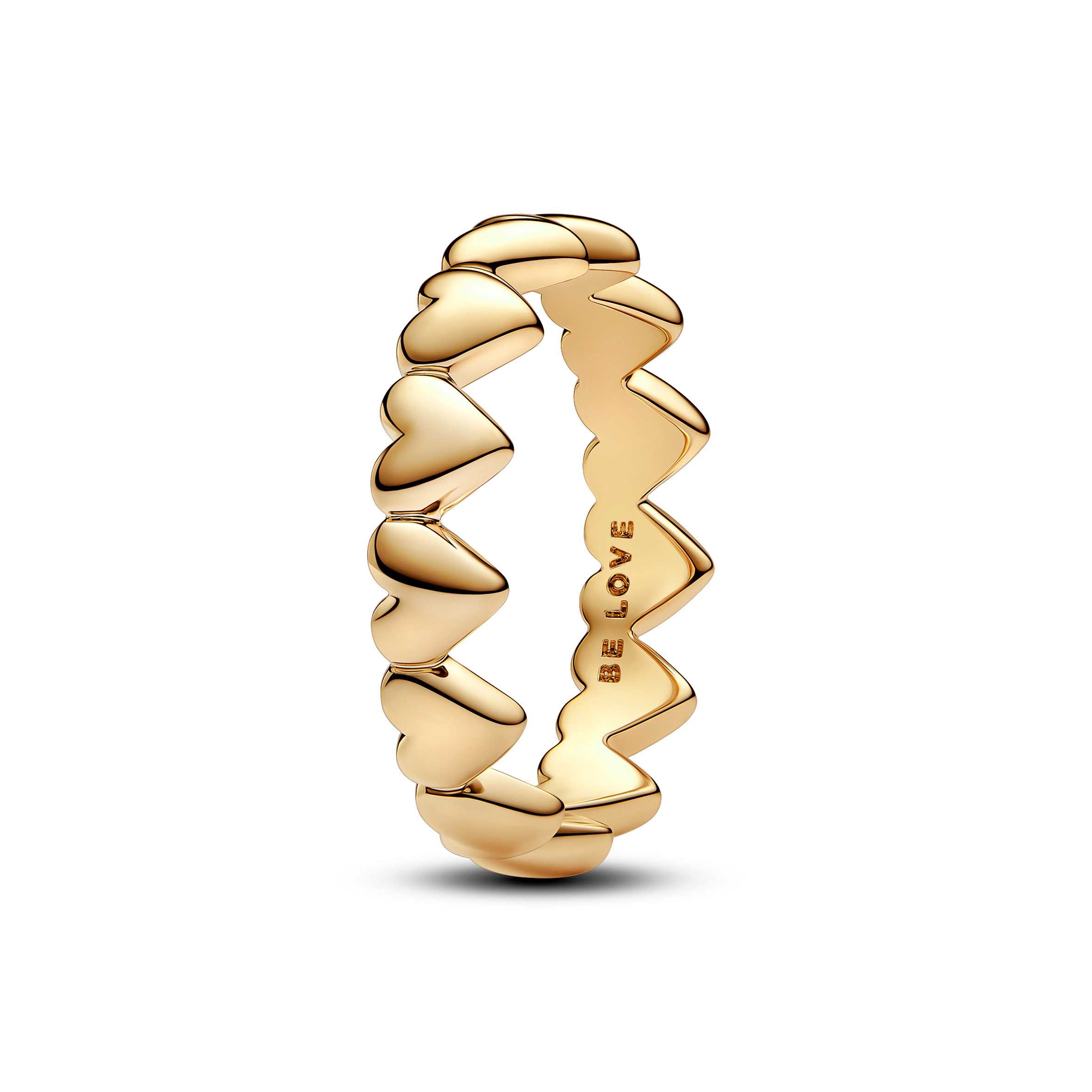 Hearts 14k gold-plated ring