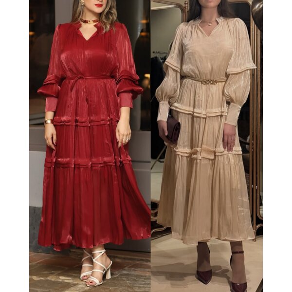 2MUAY SELECT | รุ่น GY300 CLASSIC LAYER MAXI DRESS 2สี