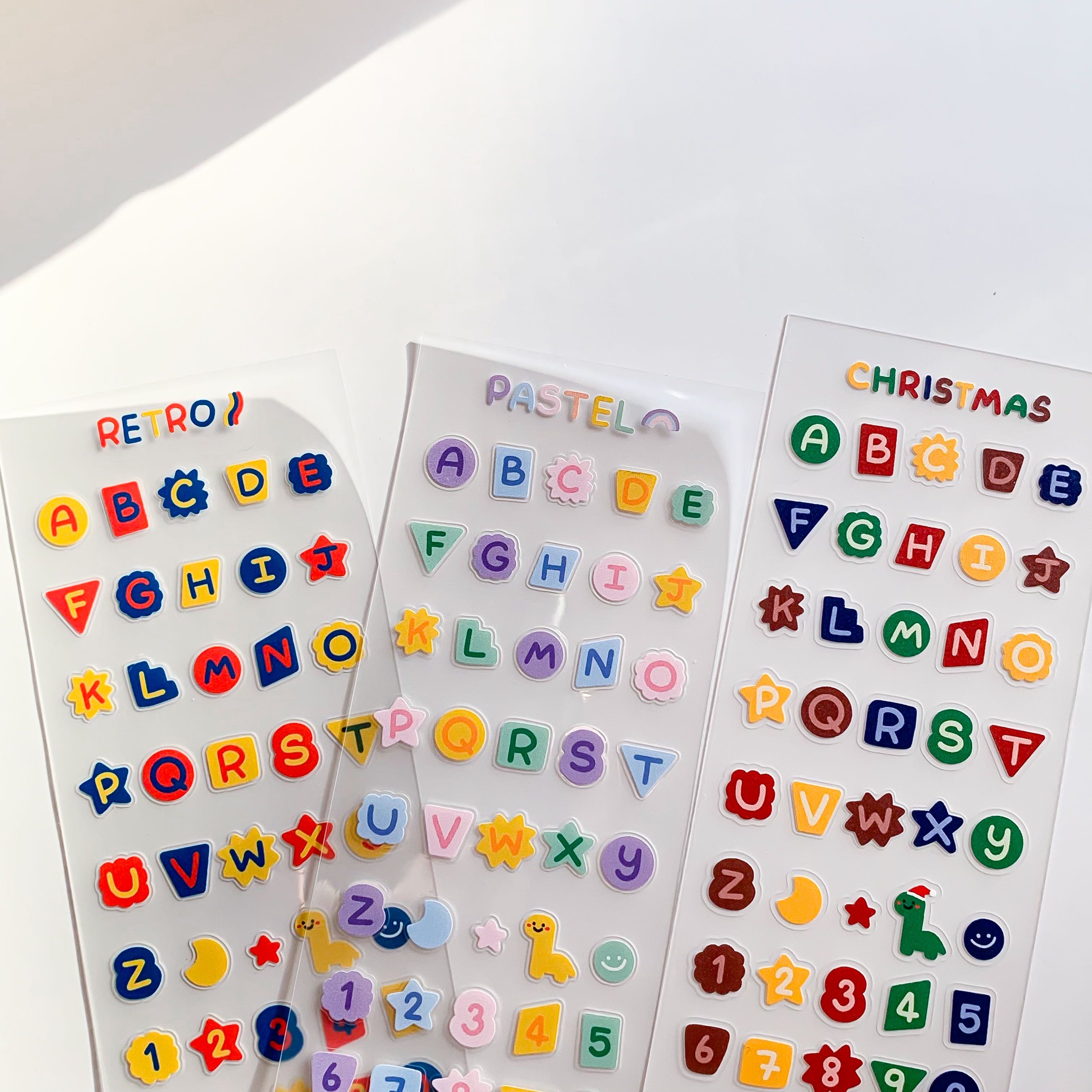 STICKER ⌗ น้องกระปุ้กกระปิ้ก ABC 🍟 pvc ใส