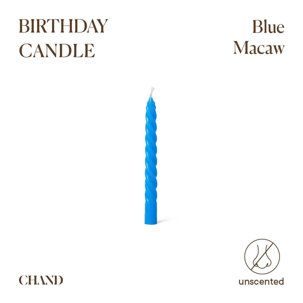 Blue Macaw Birthday Candle