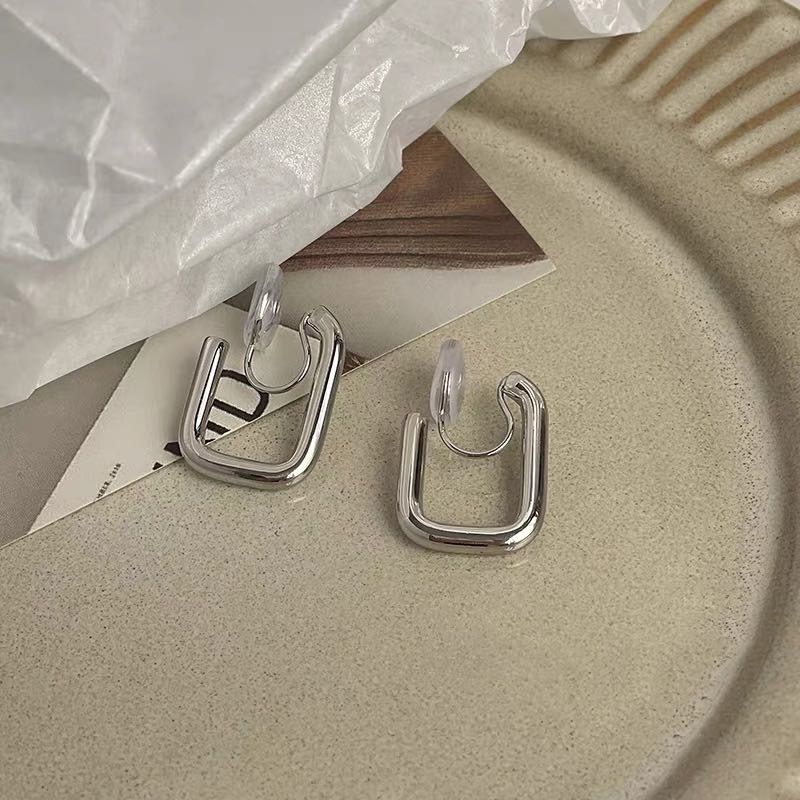 MQ ห่วงสี่เหลี่ยมเงินเกลี้ยง แป้นขดลวด