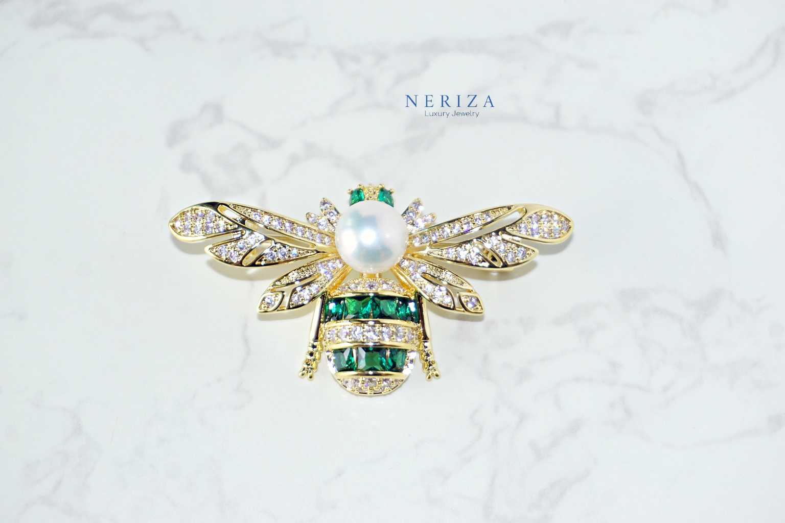 เข็มกลัด เพชรสังเคราะห์ประกายเทียบเท่าเพชรแท้ รหัส NP022