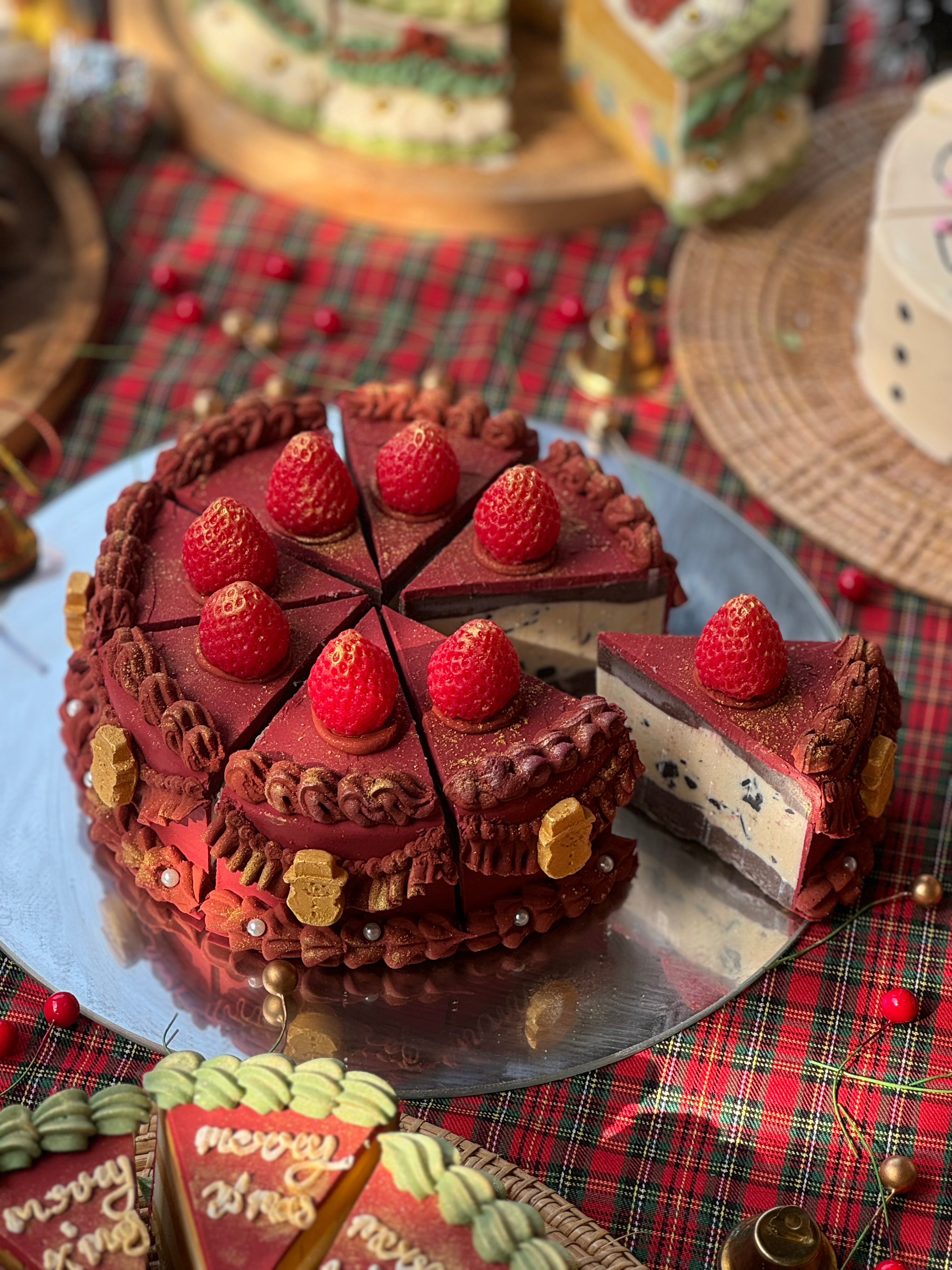 🍒🎄 Red Xmas Cake Soap | กลิ่น Wine 🍷