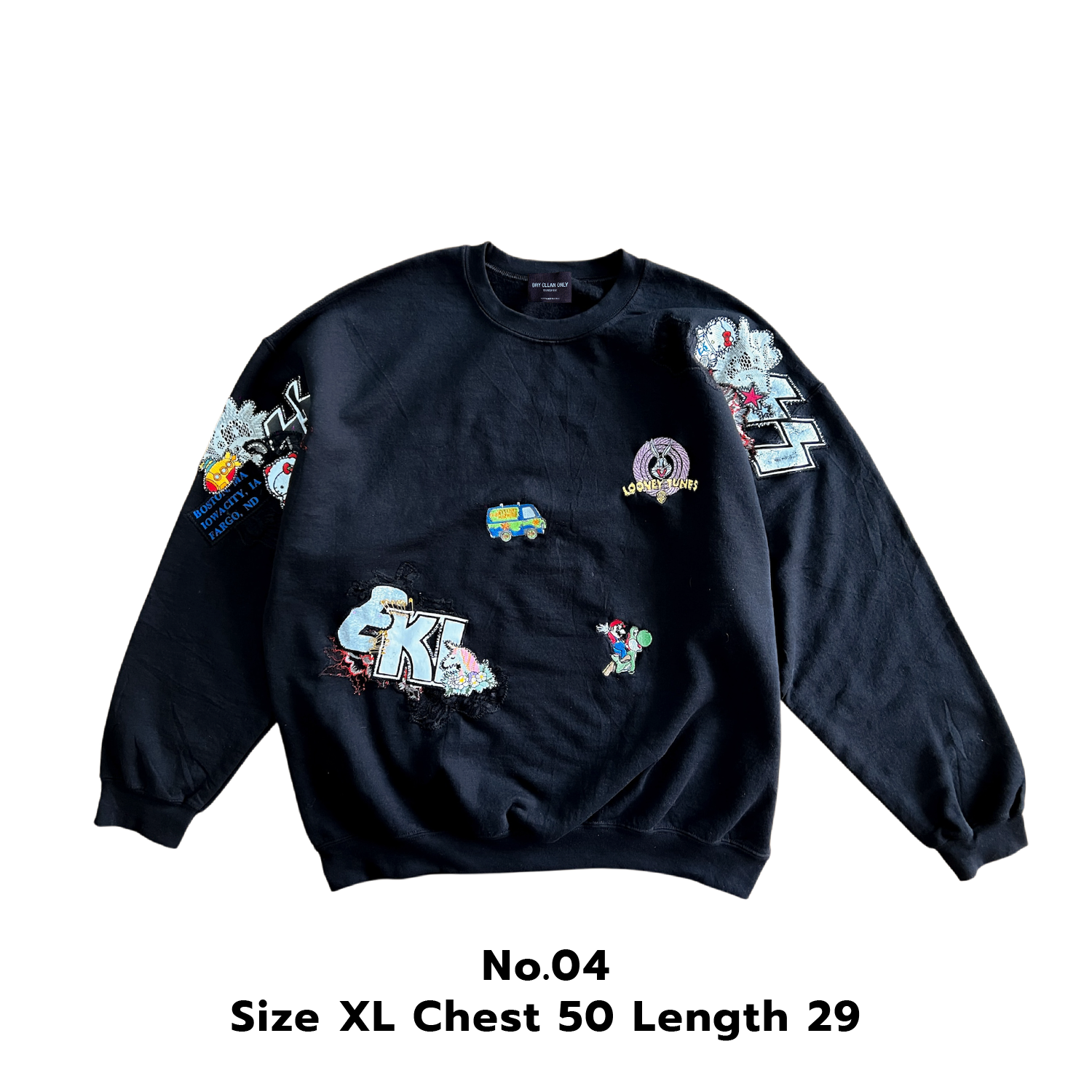 Sweater with patch ( Black ) No.04