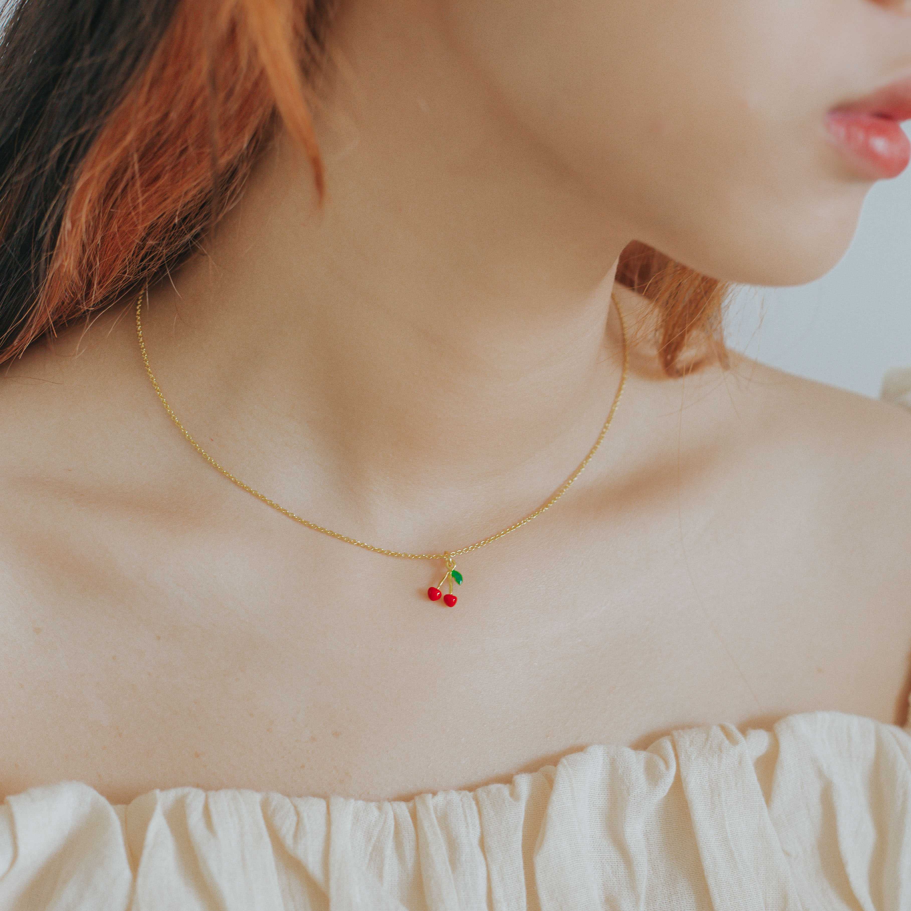 Tales of the tiny word Necklace/สร้อยคอจี้รูปเชอร์รี่