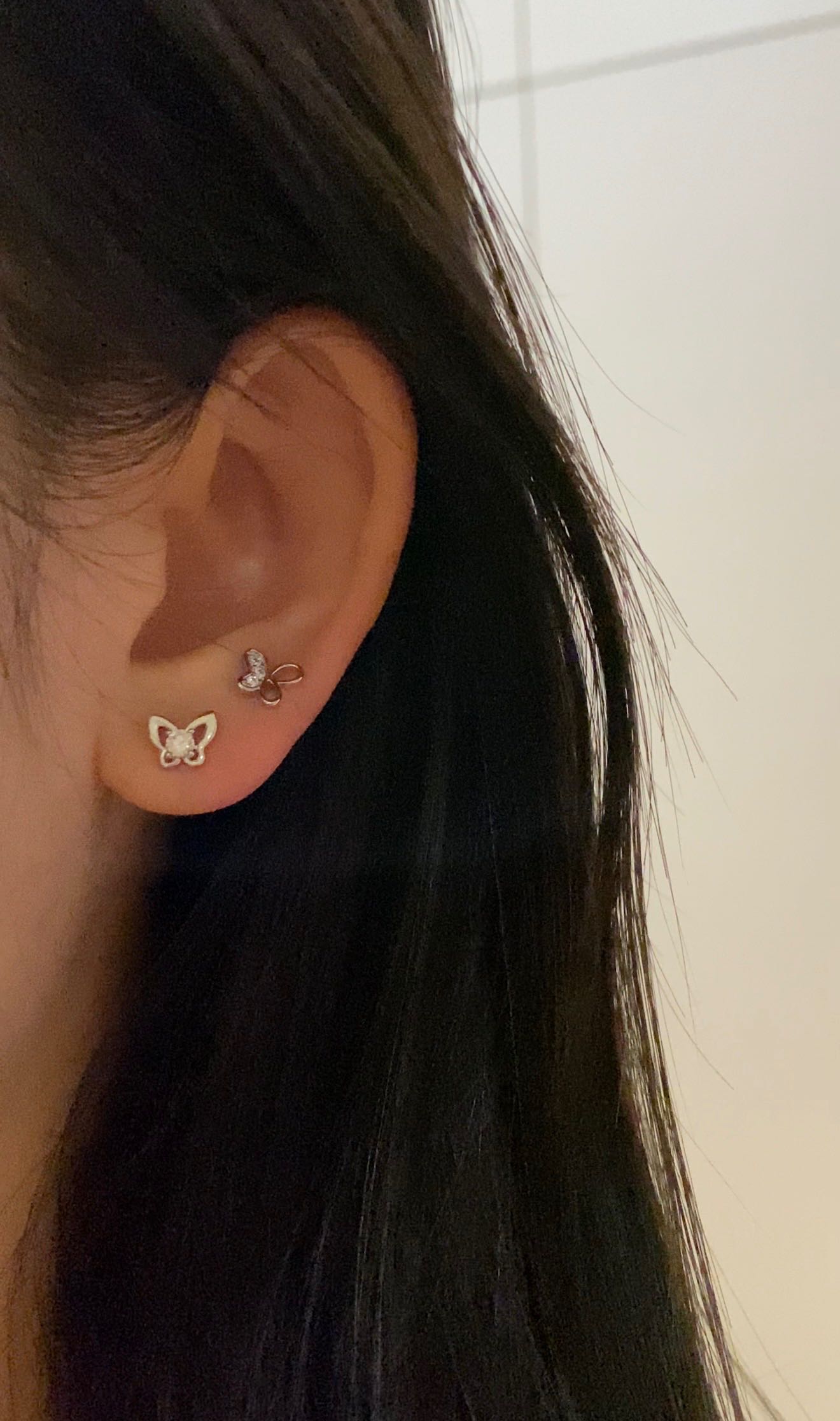 A193 (ผีเสื้อ)(จิว)(1ข้าง) Stainless Steel แพ้ง่ายใส่ได้ ต่างหูร้านกากา GAGASTORETH