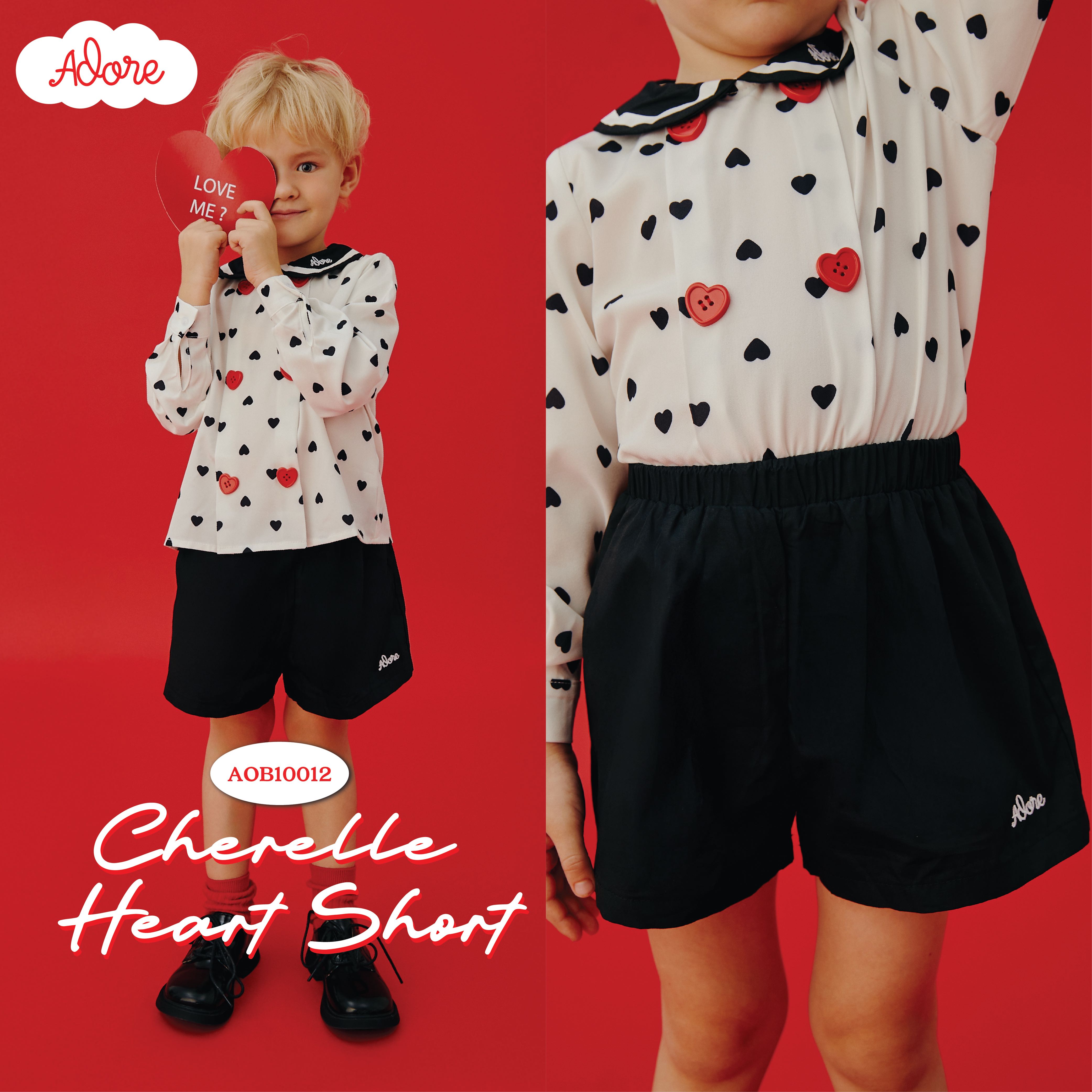 ADORE2112 AOB10012 : CHERELLE HEART SHORT