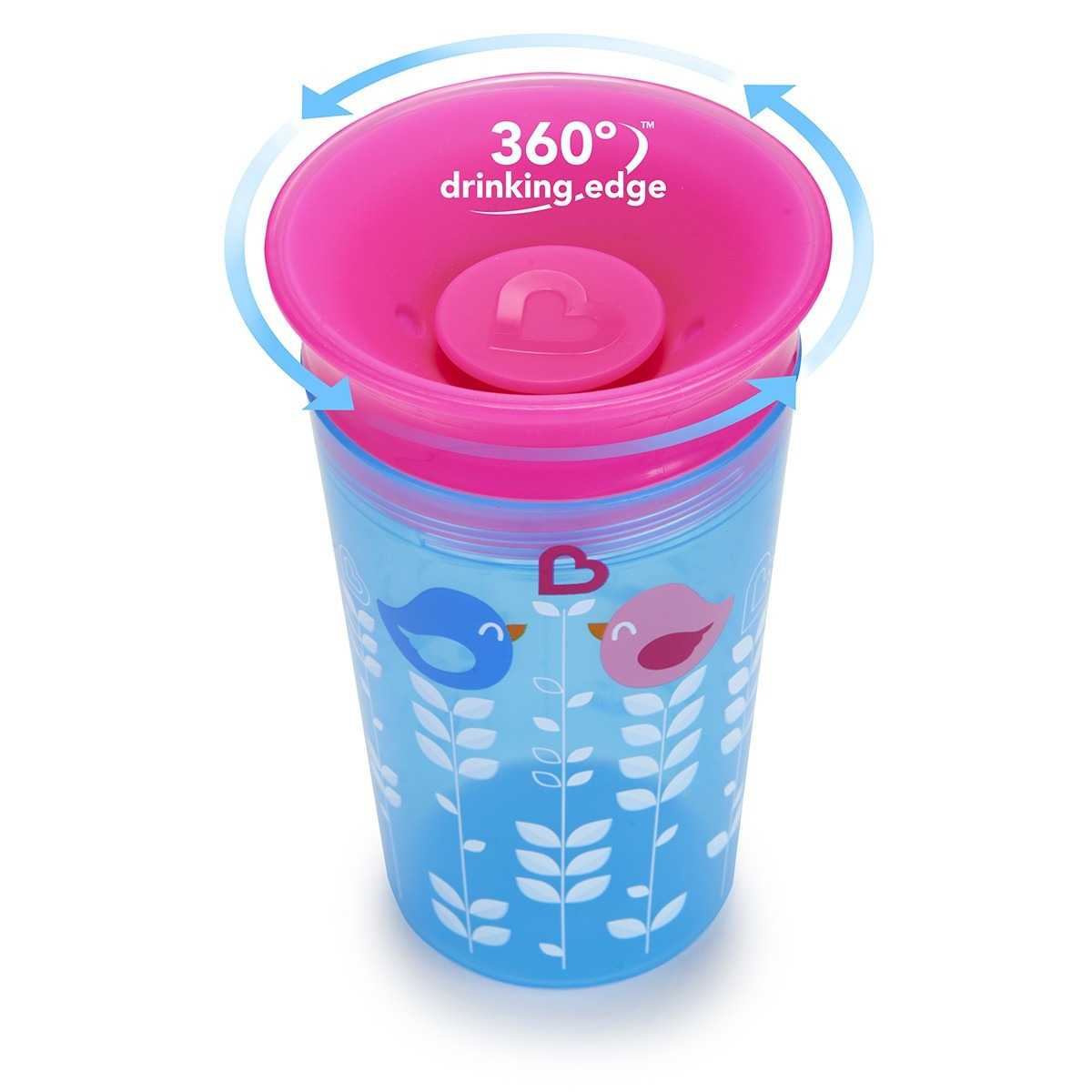 #แก้วหัดดื่ม Munchkin : MNK15862# 9oz Miracle 360 Deco Sippy Cup - 1pk