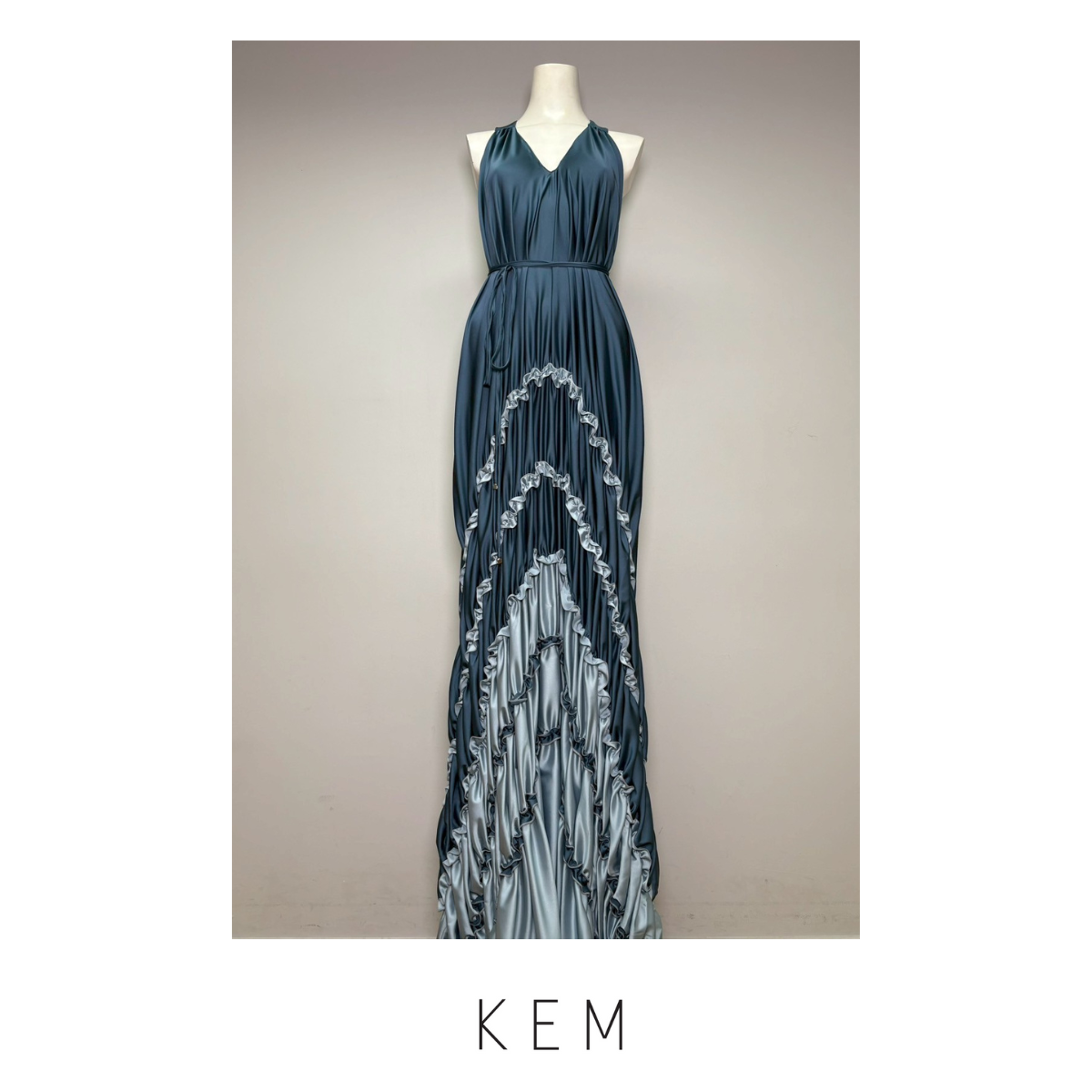 Coral Eva Dress - Denim Blue
