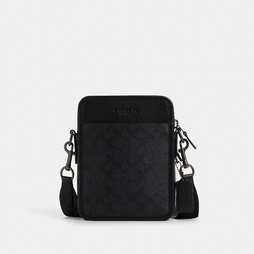 Coach CW388 Sullivan Crossbody (QBMI5) กระเป๋าสะพายข้างผู้ชาย สี Qb/Charcoal/Black