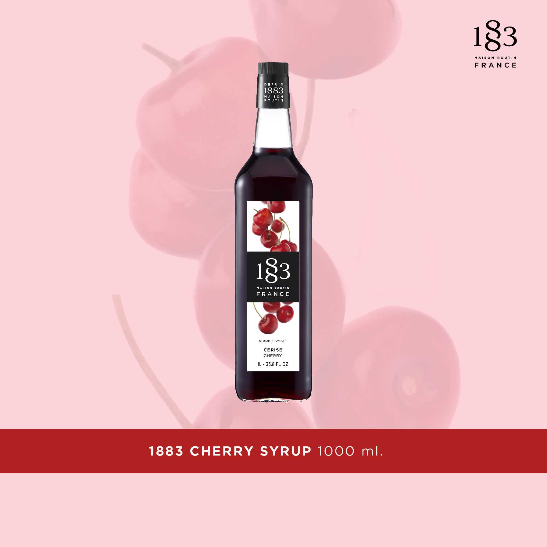 1883 น้ำเชื่อมกลิ่นเชอร์รี่ | CHERRY SYRUP 1000 ml. (1640)