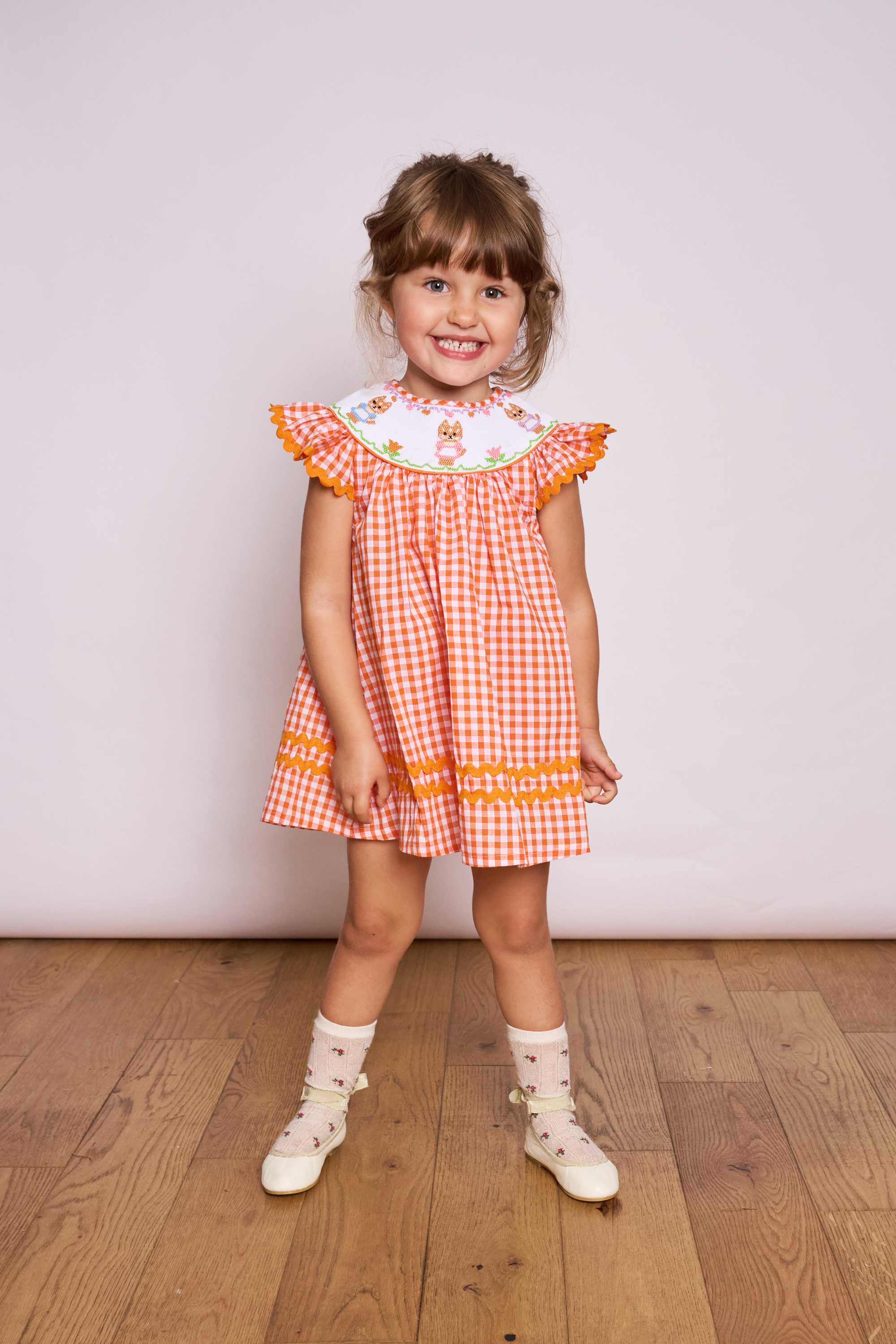 Kitten Dress (Orange/Pink)