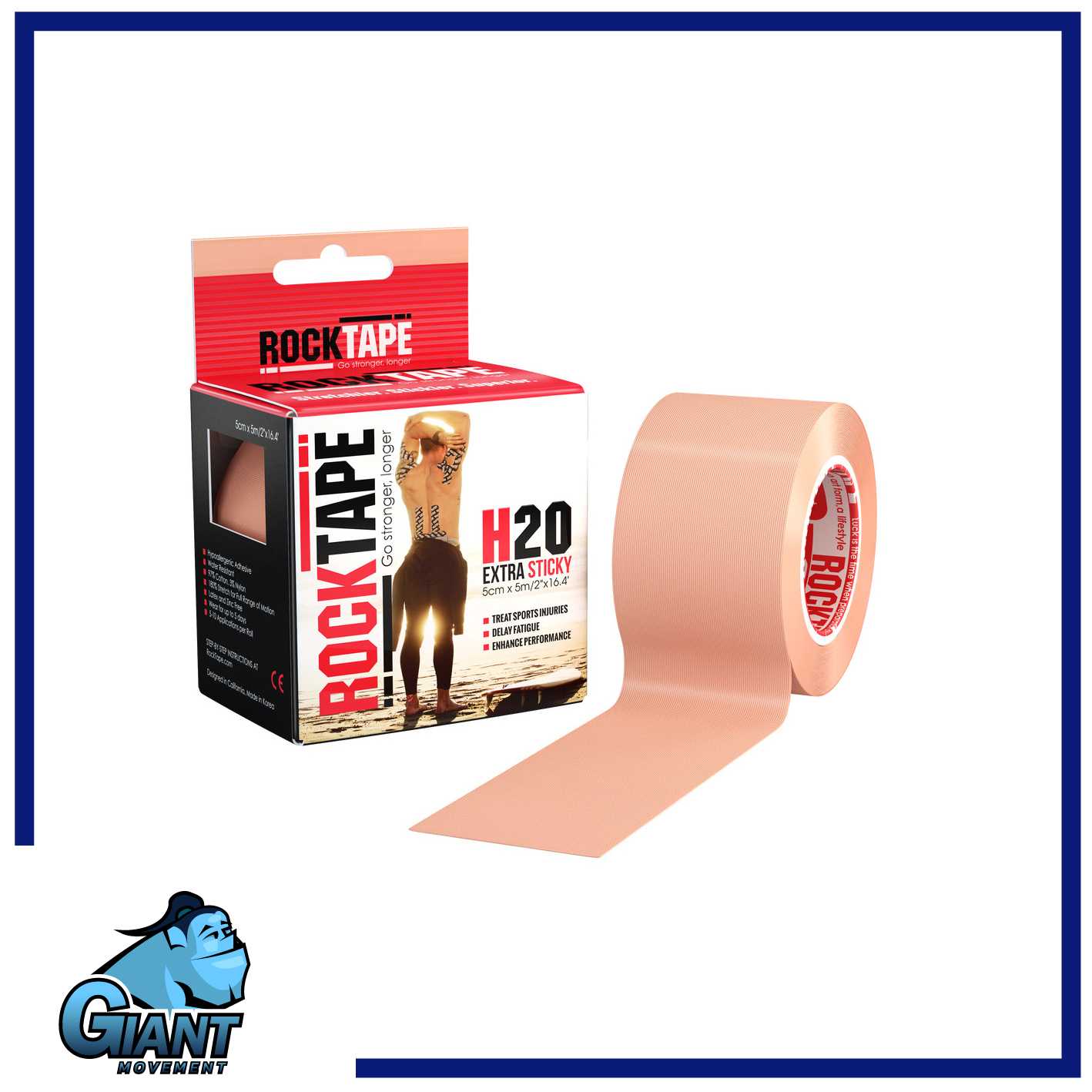 RockTape H2O Beige ขนาด 5cm x 5m