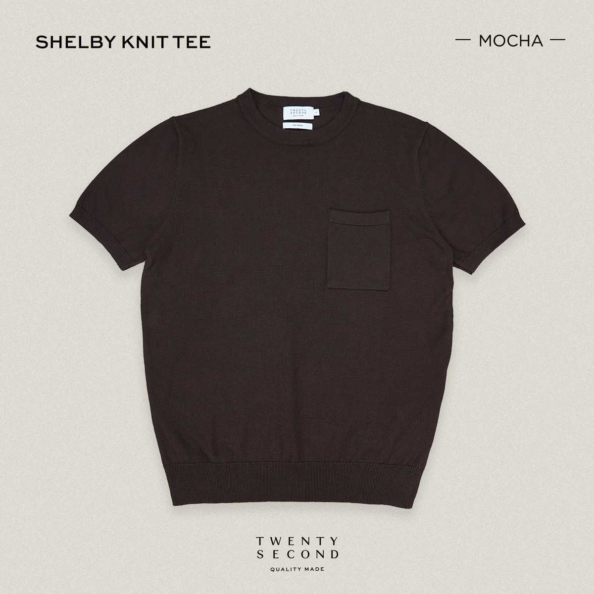 TEE SHELBY KNIT - MOCHA