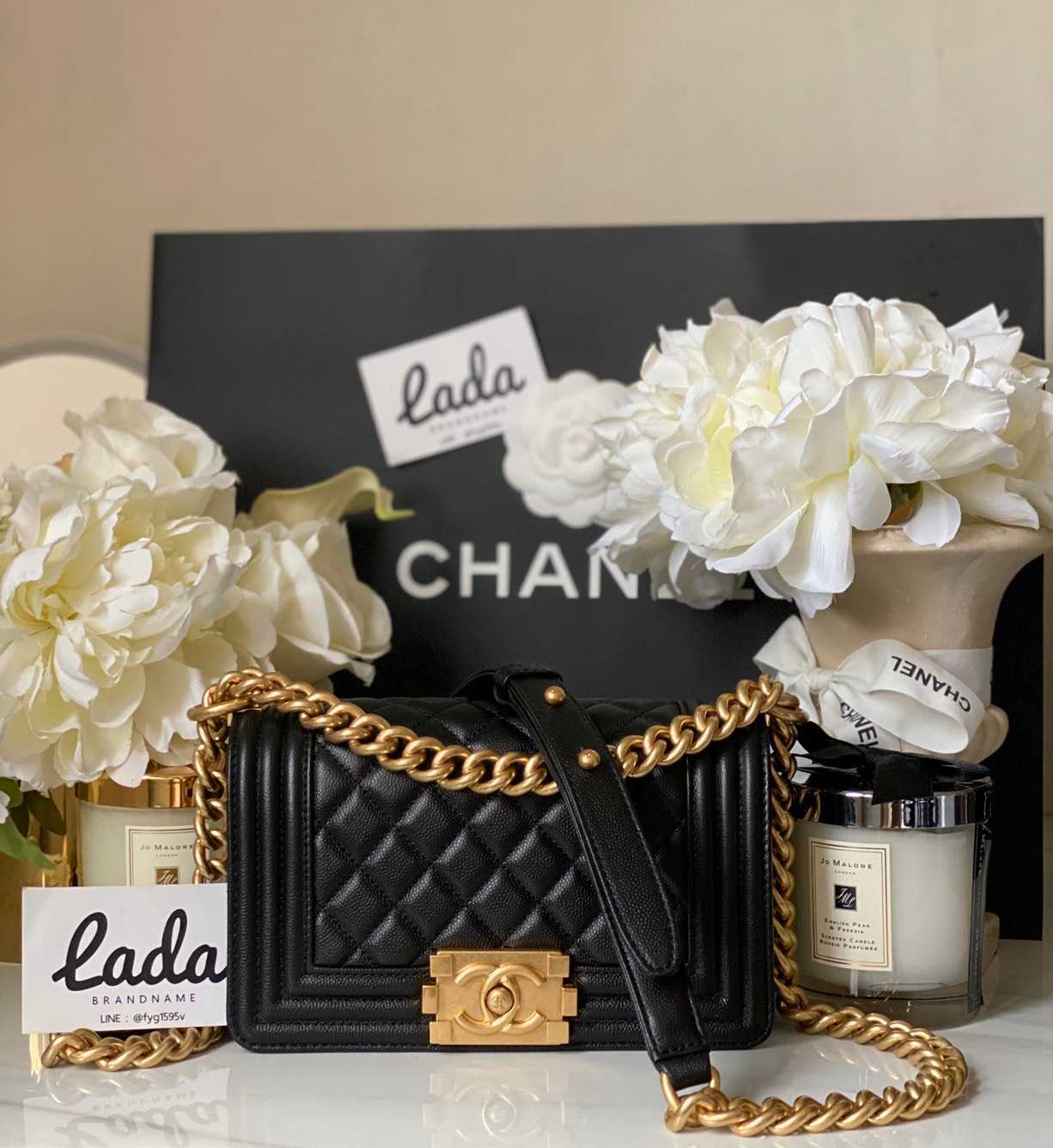 chanel boy 8 ✅สินค้าพร้อมส่ง✅  gold hardware (original1:1)