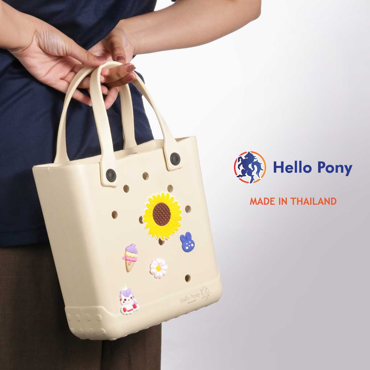 Hello Pony รุ่น BM4002 กระเป๋าถือมาพร้อมสายคล้องแขน Size 23.5 x 23