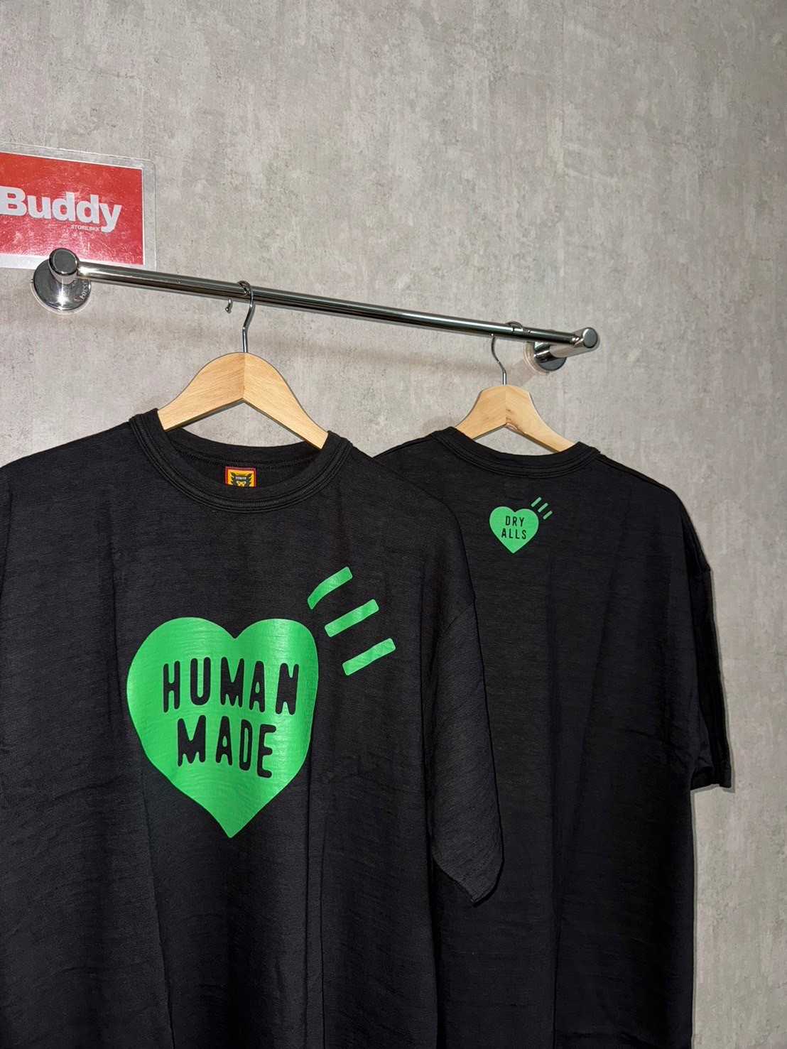 Human Made Store Exclusive Green Heart tee (Black)