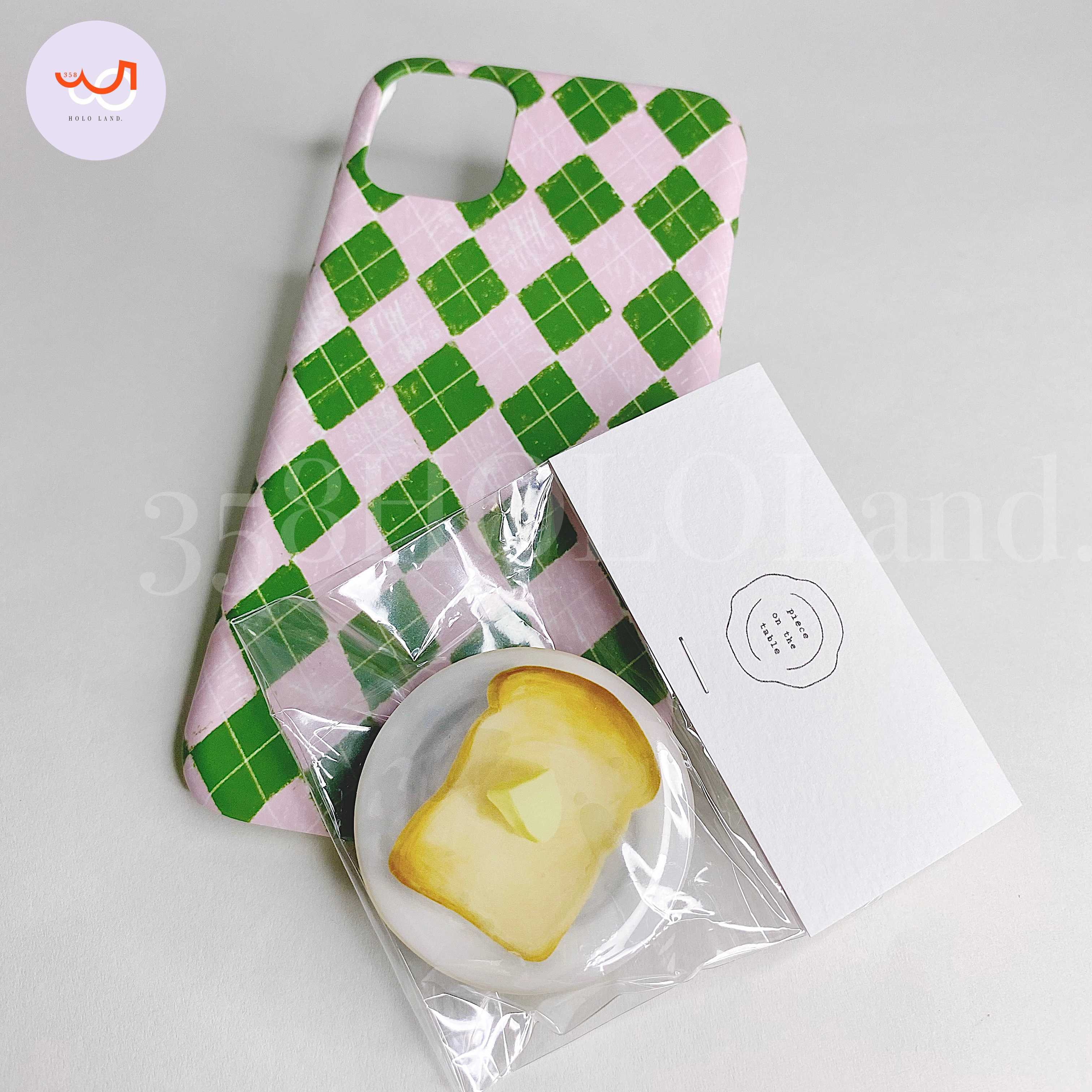 ❗️พร้อมส่ง❗️iPhone11 Hard case+Grip tok - SET-Piece on the table 🍞🥞