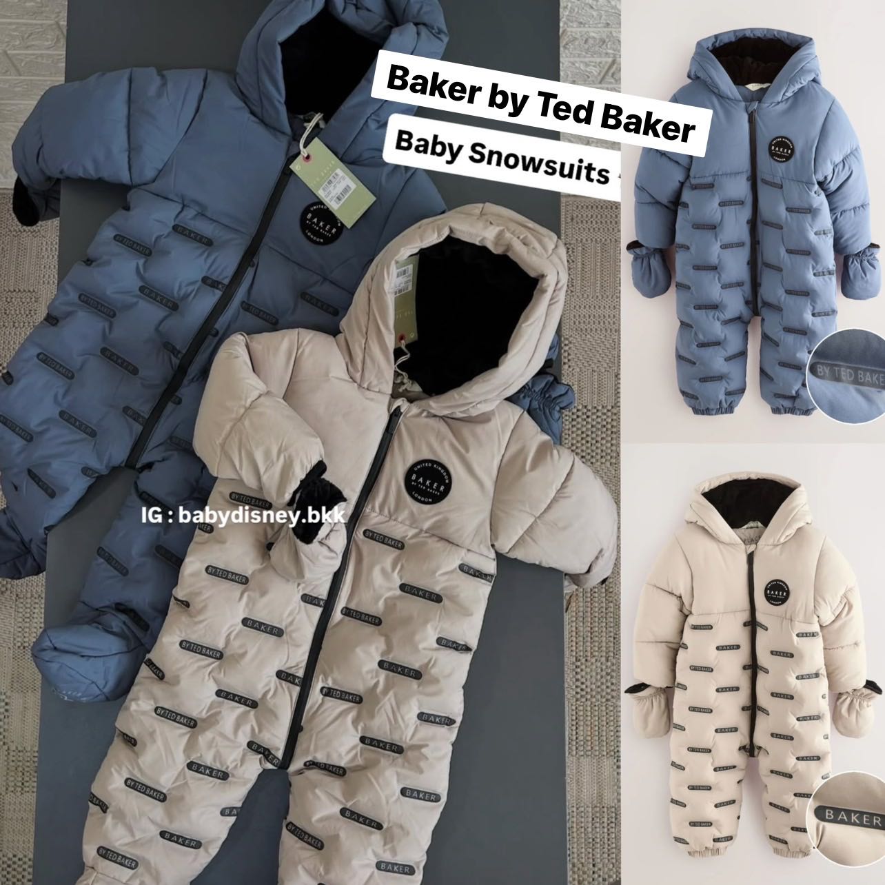 Preorder12-18วัน-(Baker by Ted Baker ) Size 6m-4y เก็บความอุ่นได้ดีมาก Heatseal Snowsuits  