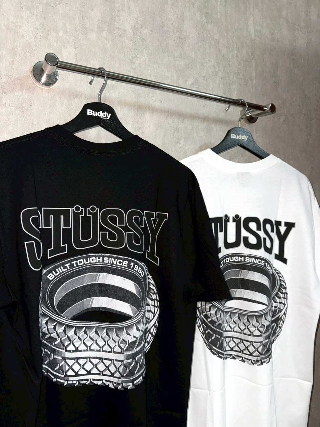 Stussy TOUGH TREAD TEE (Black/White)