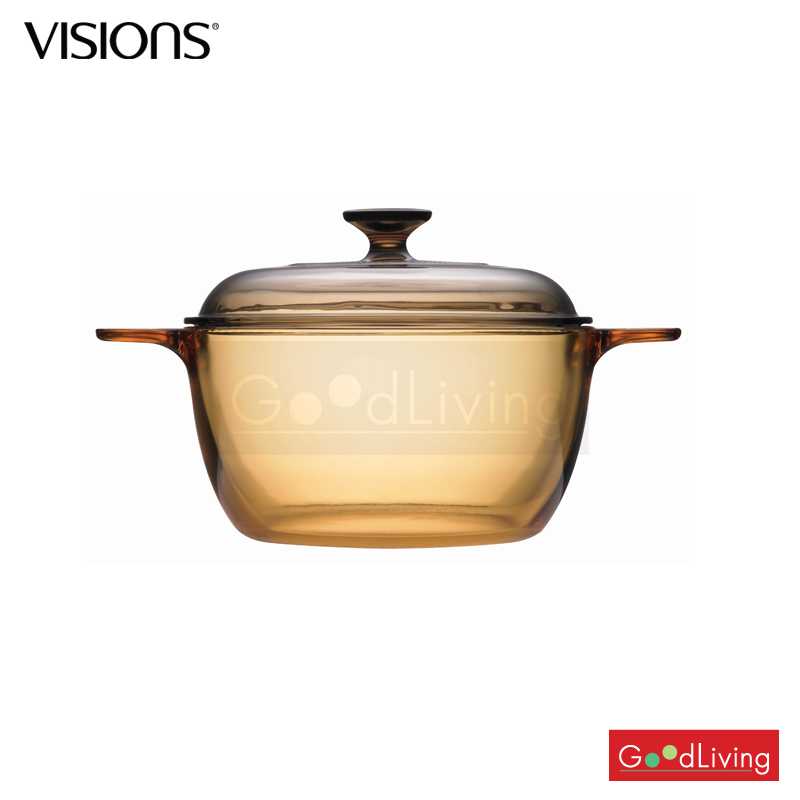 Visions หม้อแก้วทนไฟ+ฝา ขนาด 2.5 L. รุ่น V-01-VS 2.5/CL