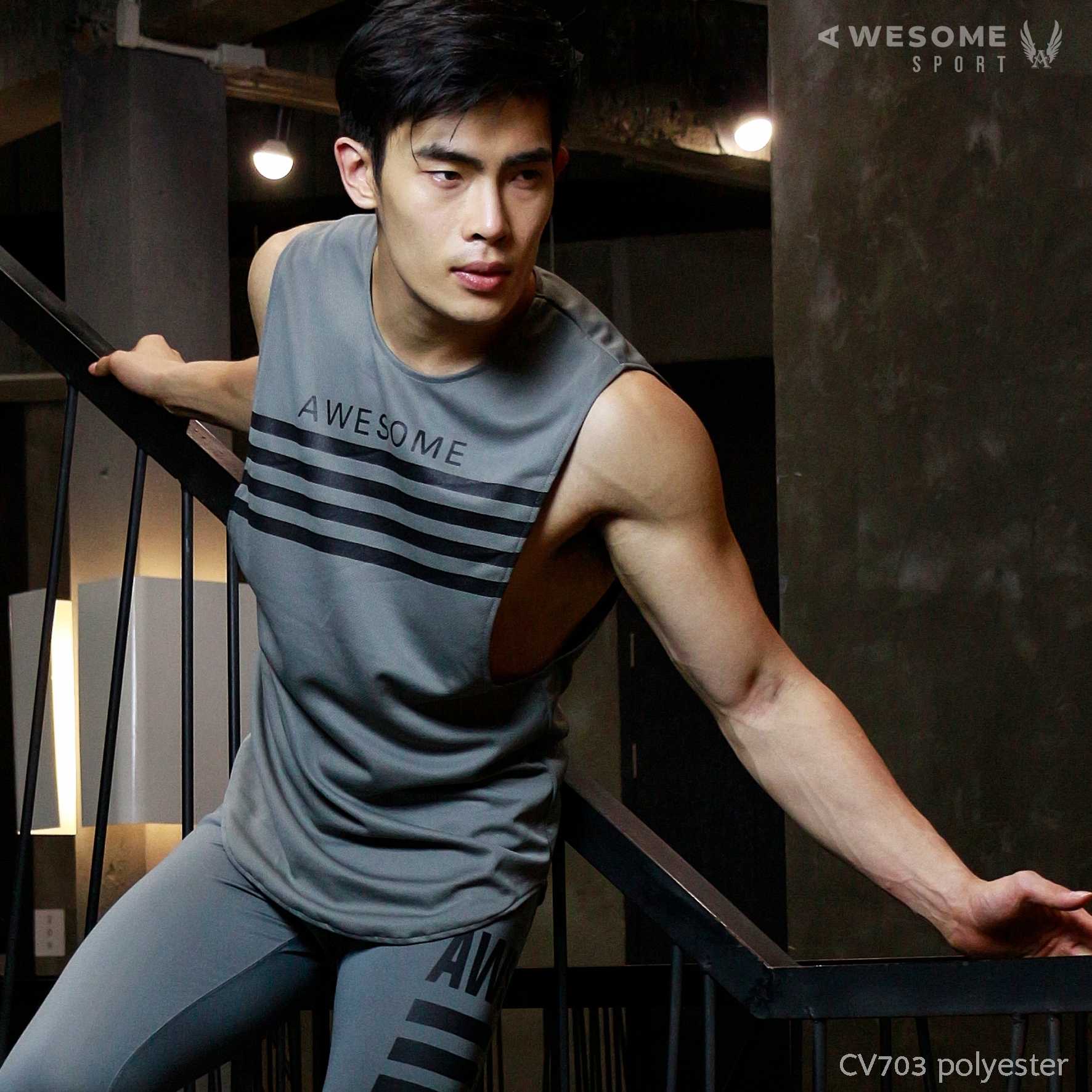 CV703 (เสื้อกล้ามพิมพ์ลาย) Awesome sport