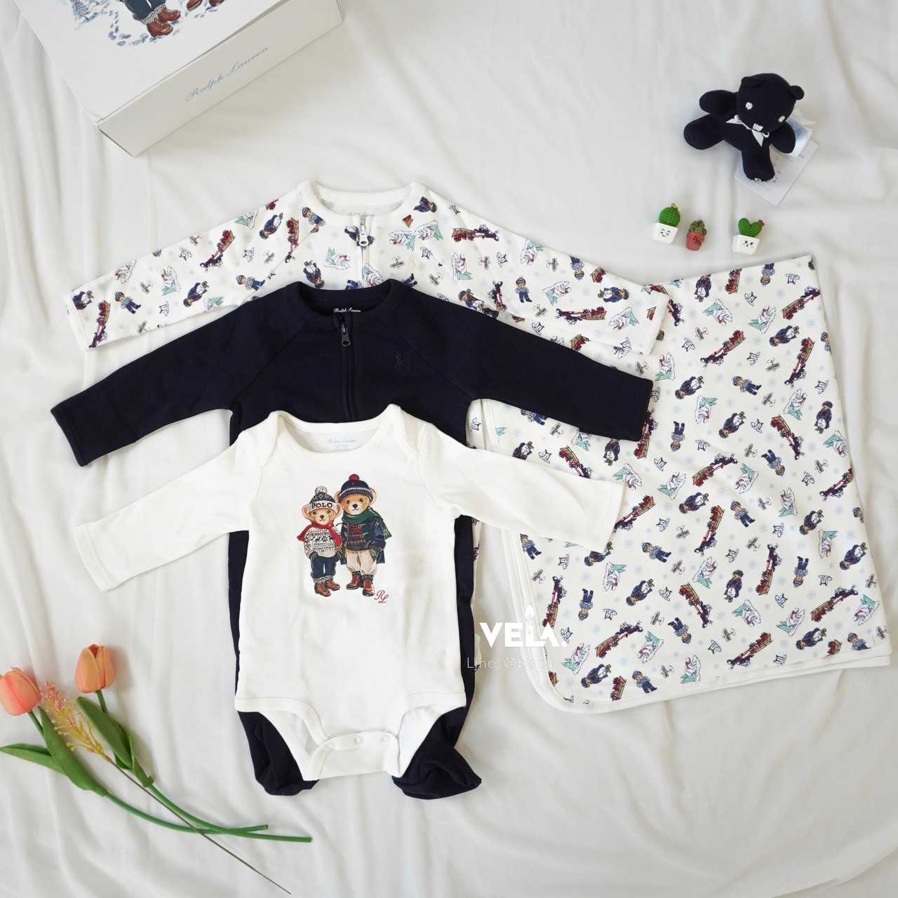 Polo Bear Cotton 5-Piece Gift Set (Multi)