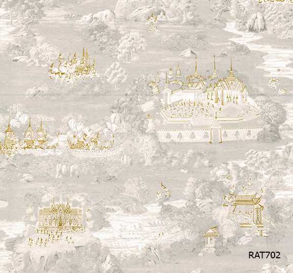 วอลเปเปอร์ติดผนังชนิดทากาว LINETHAI 2 ลายไทย NO.RAT-702