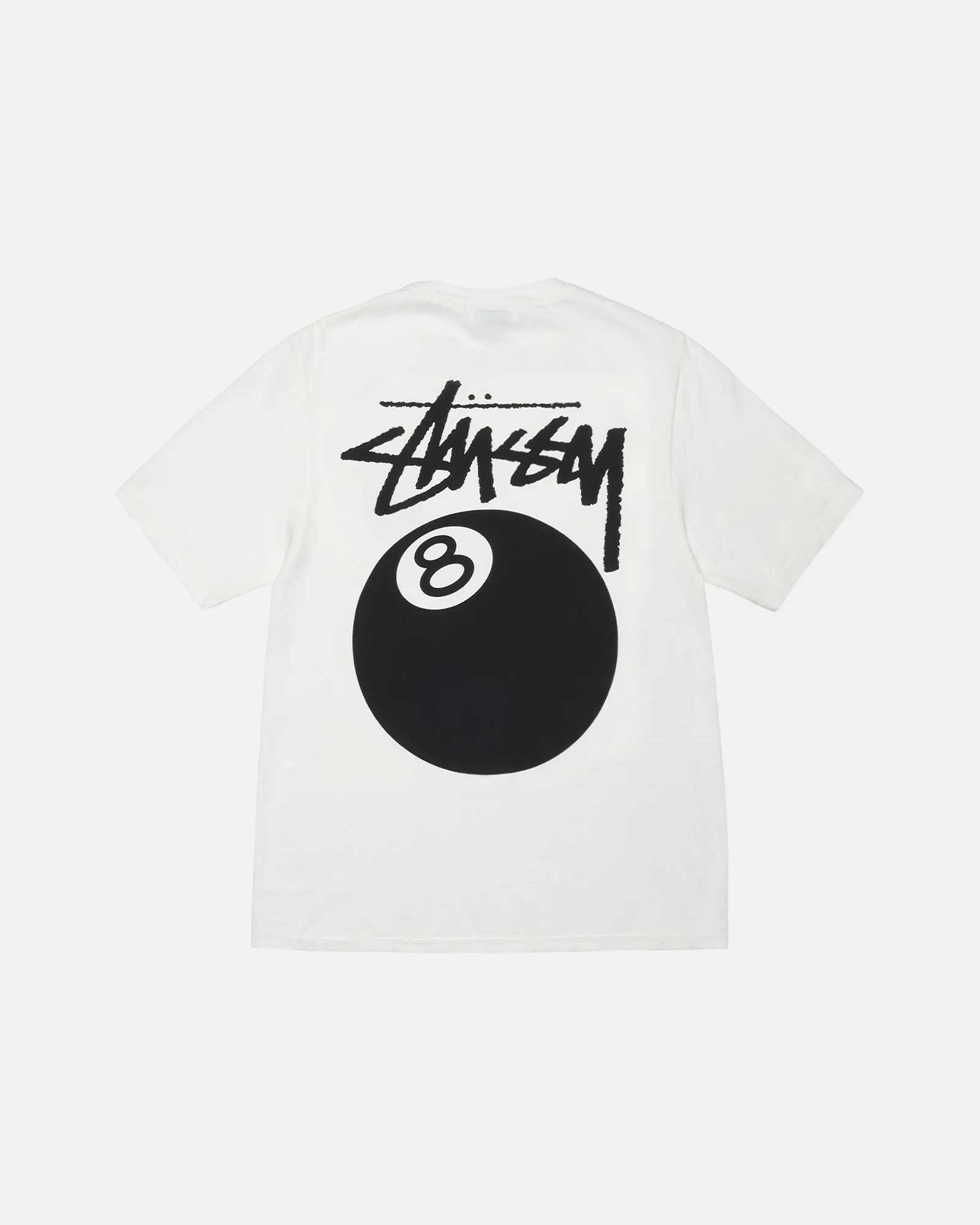 STUSSY 8 BALL TEE PIGMENT DYED NATURAL