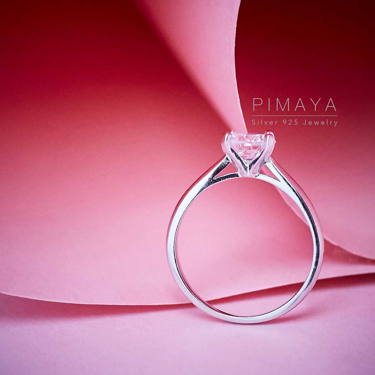 R103 - แหวน เพชรเม็ดเดี่ยว 1 กะรัต (6mm)